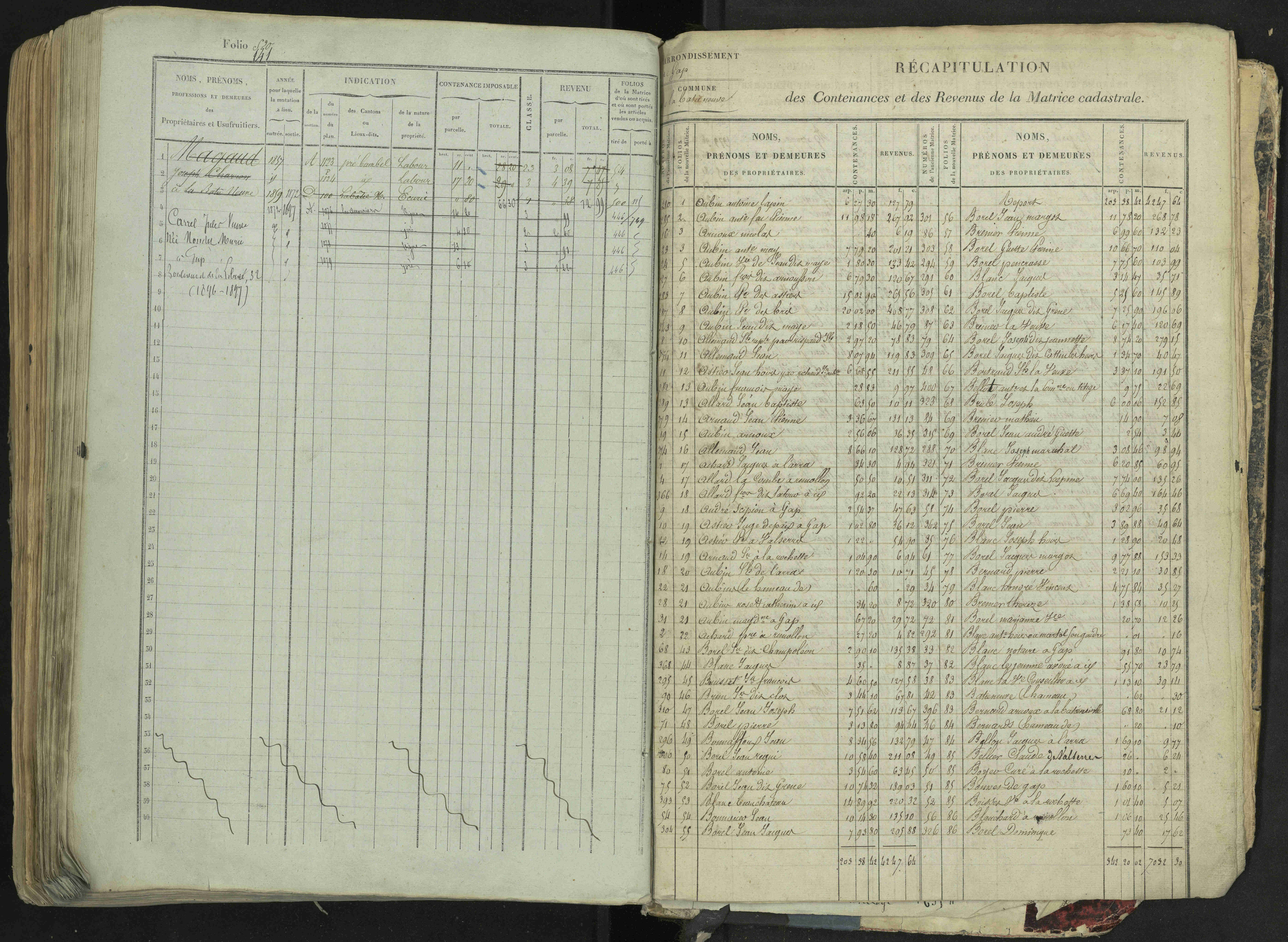 La Bâtie-Neuve - 3 P 237/1 - 3 P 237/1 - Matrice, folios 1-520. 