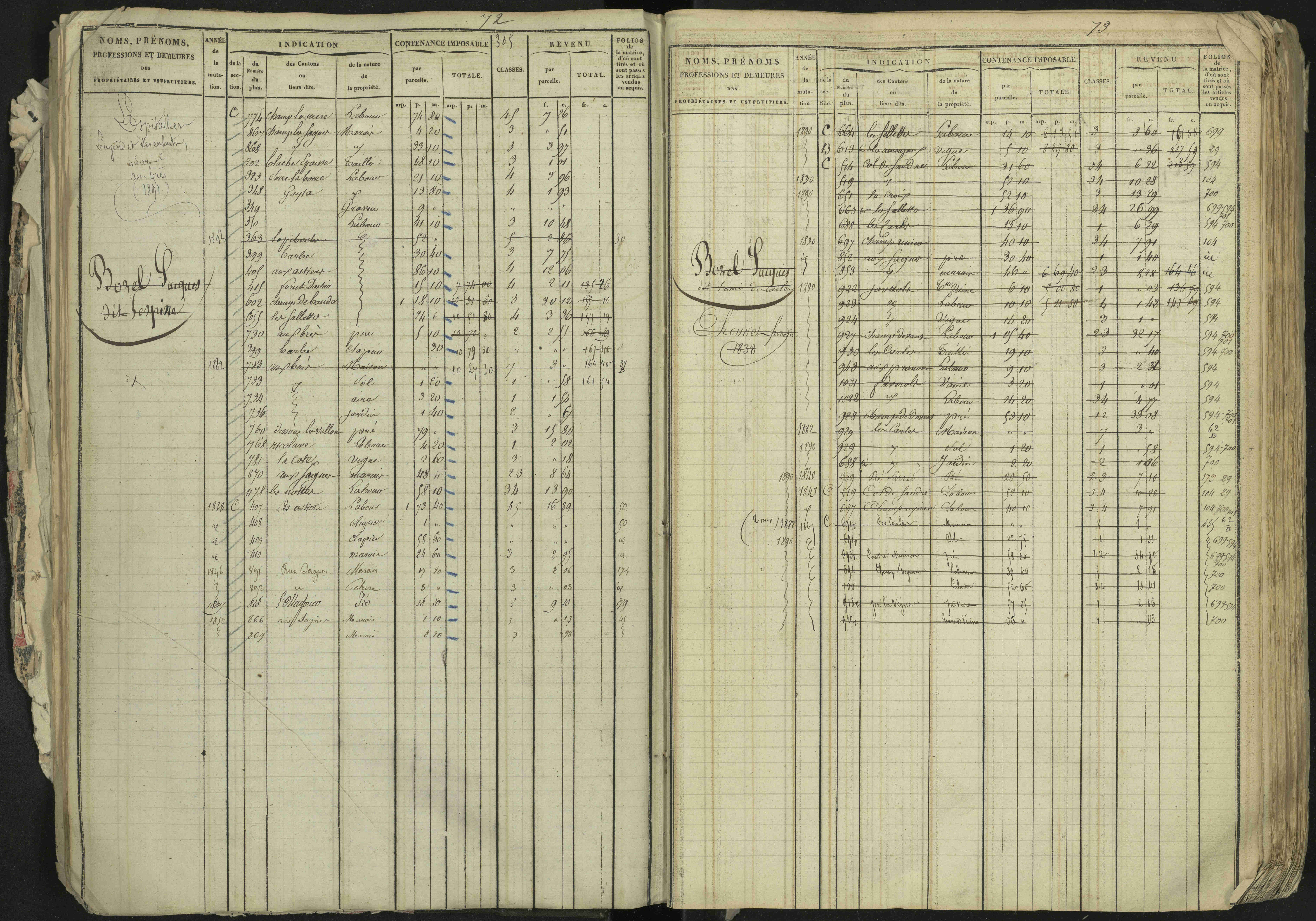 La Bâtie-Neuve - 3 P 237/1 - 3 P 237/1 - Matrice, folios 1-520. 
