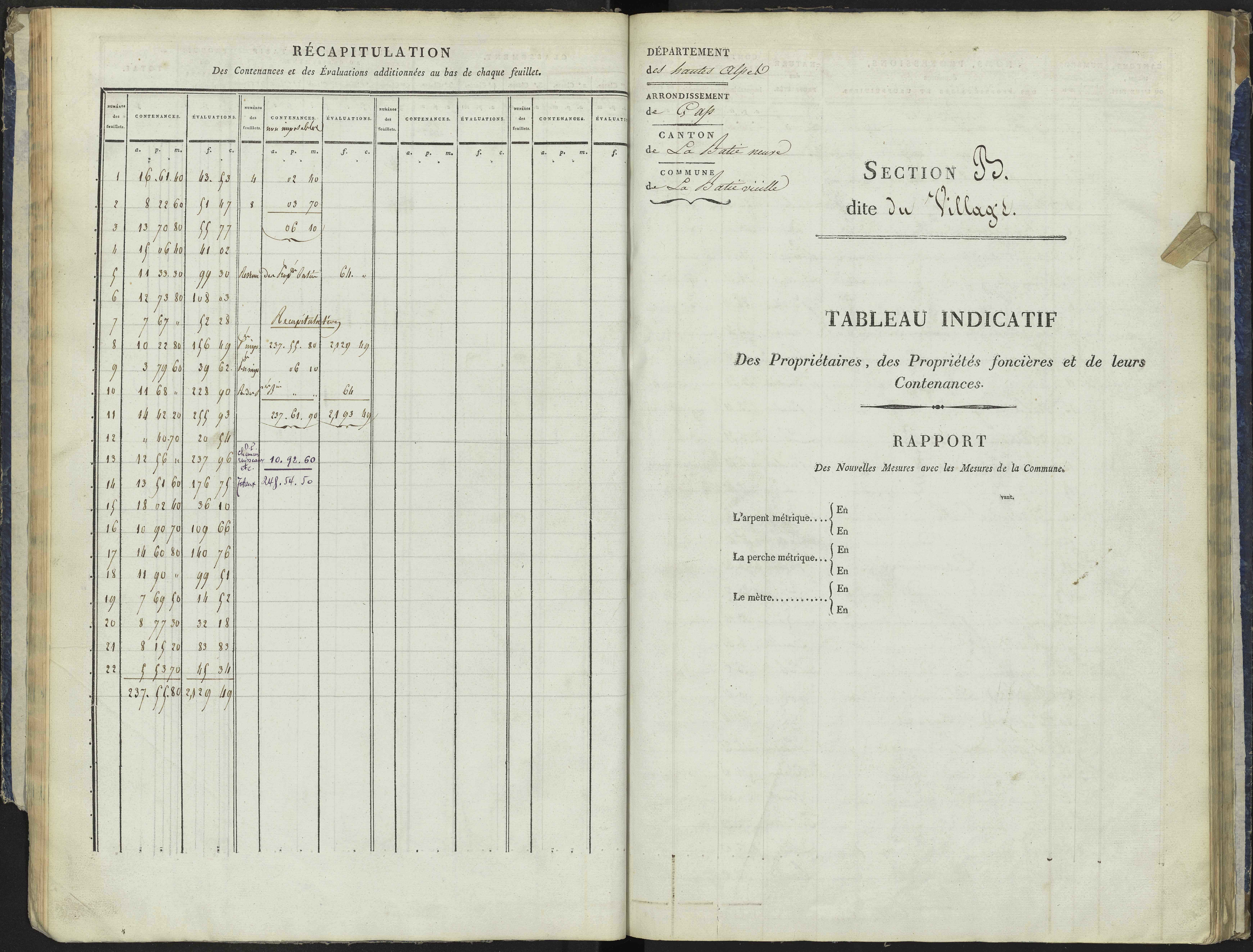 La Bâtie-Vieille - 3 P 244/1 - 3 P 244/1 - Section A