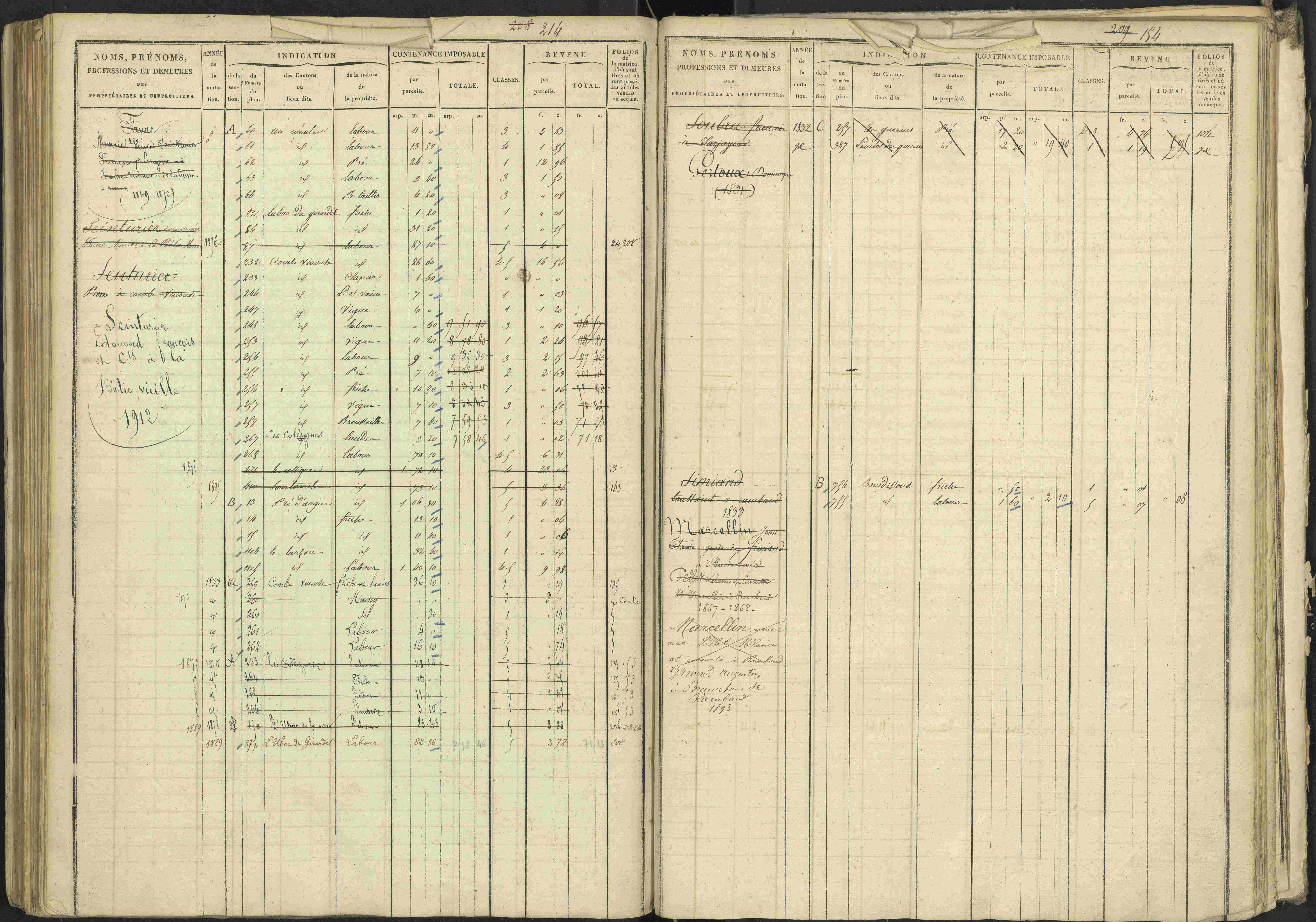 La Bâtie-Vieille - 3 P 245/1 - 3 P 245/1 - Matrice, folios 1-232.