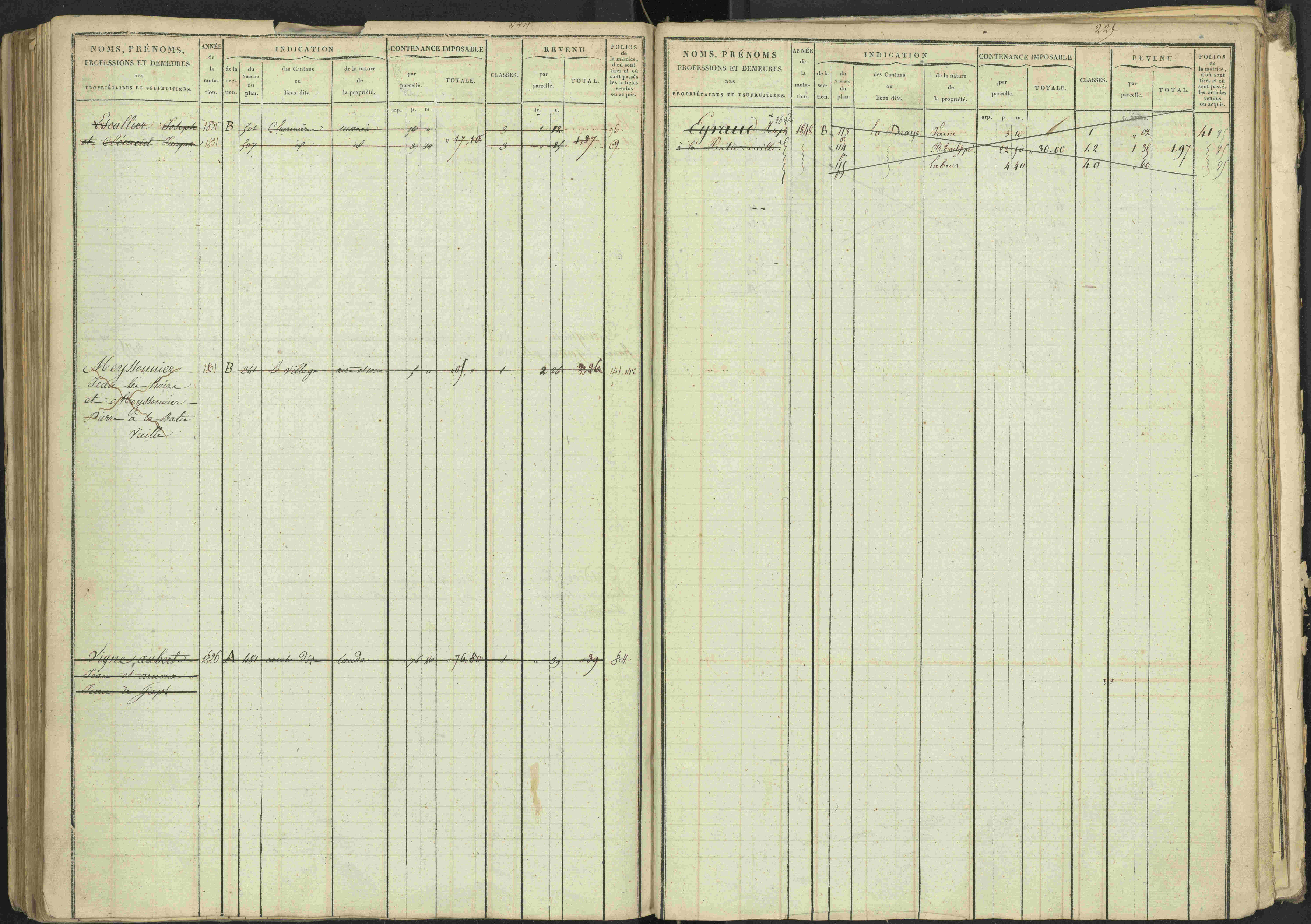 La Bâtie-Vieille - 3 P 245/1 - 3 P 245/1 - Matrice, folios 1-232.