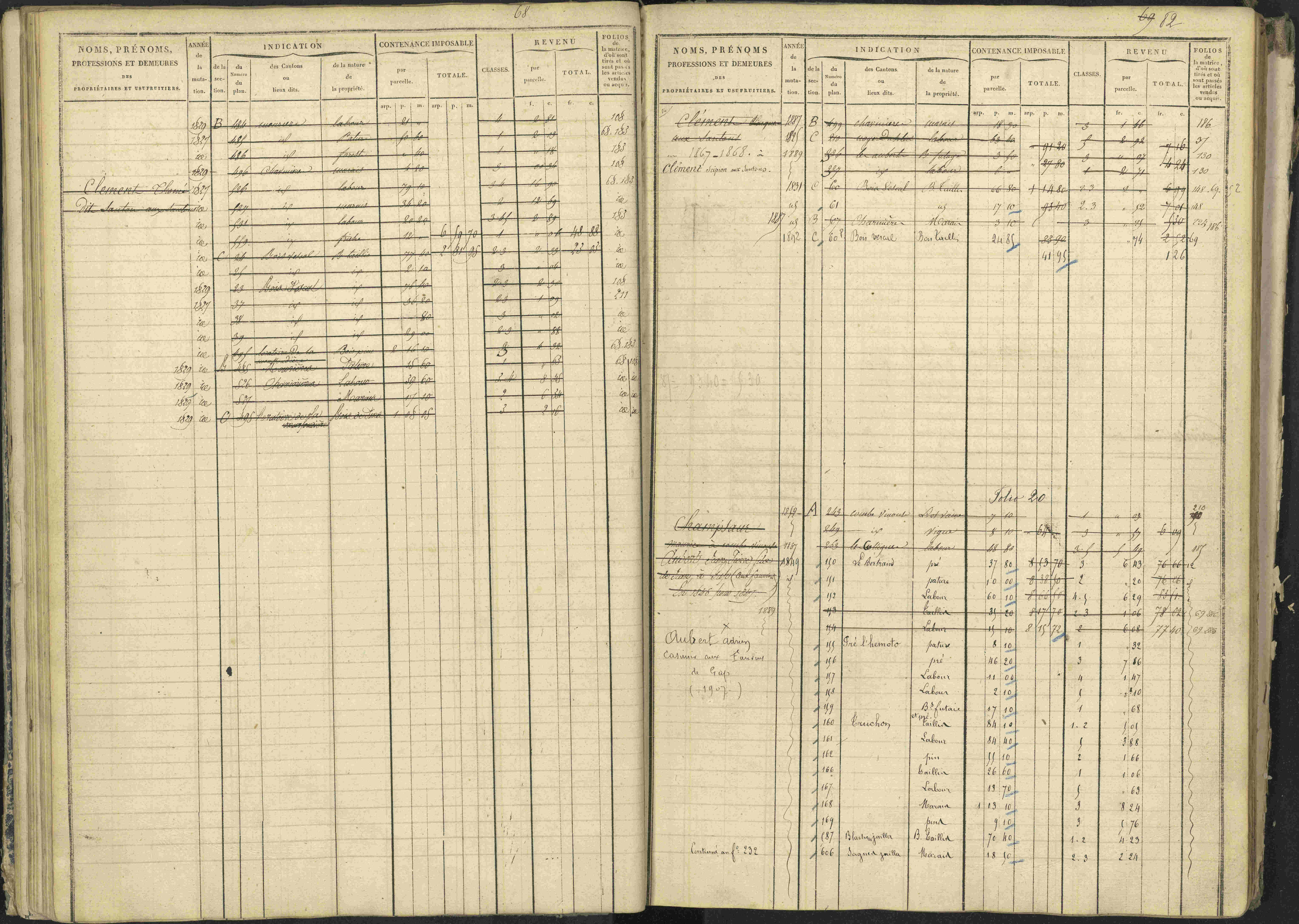La Bâtie-Vieille - 3 P 245/1 - 3 P 245/1 - Matrice, folios 1-232.