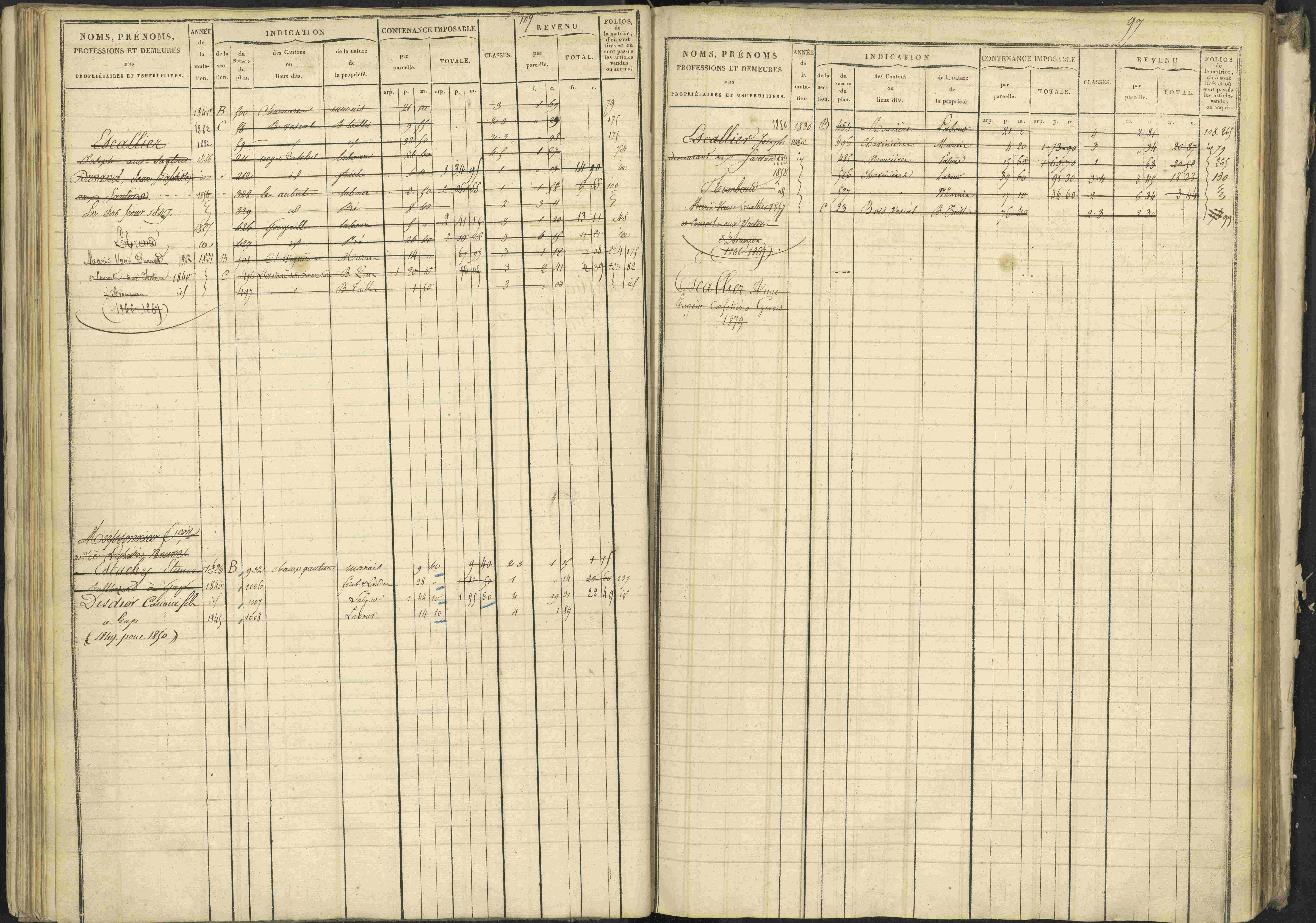 La Bâtie-Vieille - 3 P 245/1 - 3 P 245/1 - Matrice, folios 1-232.