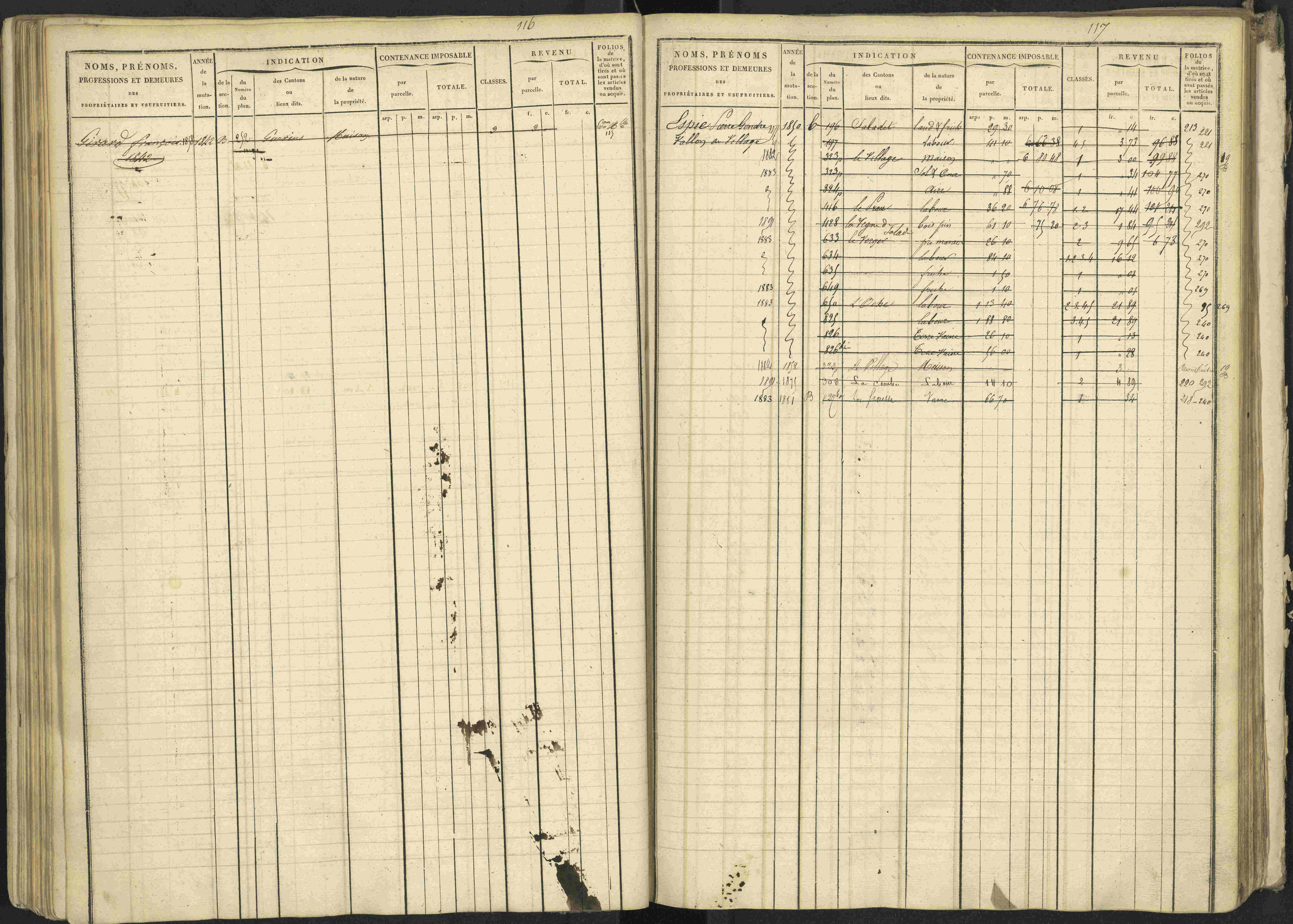 La Bâtie-Vieille - 3 P 245/1 - 3 P 245/1 - Matrice, folios 1-232.