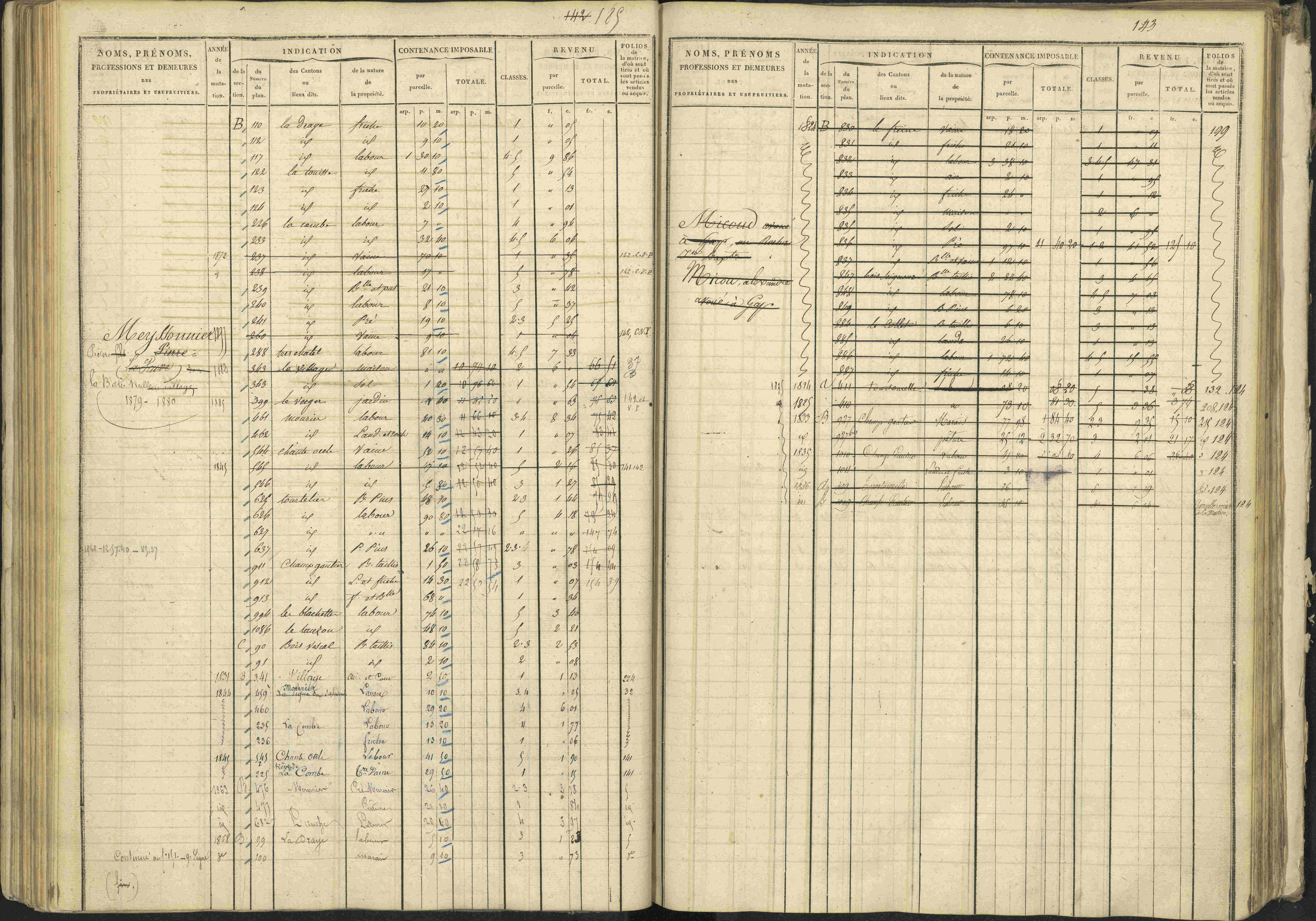 La Bâtie-Vieille - 3 P 245/1 - 3 P 245/1 - Matrice, folios 1-232.