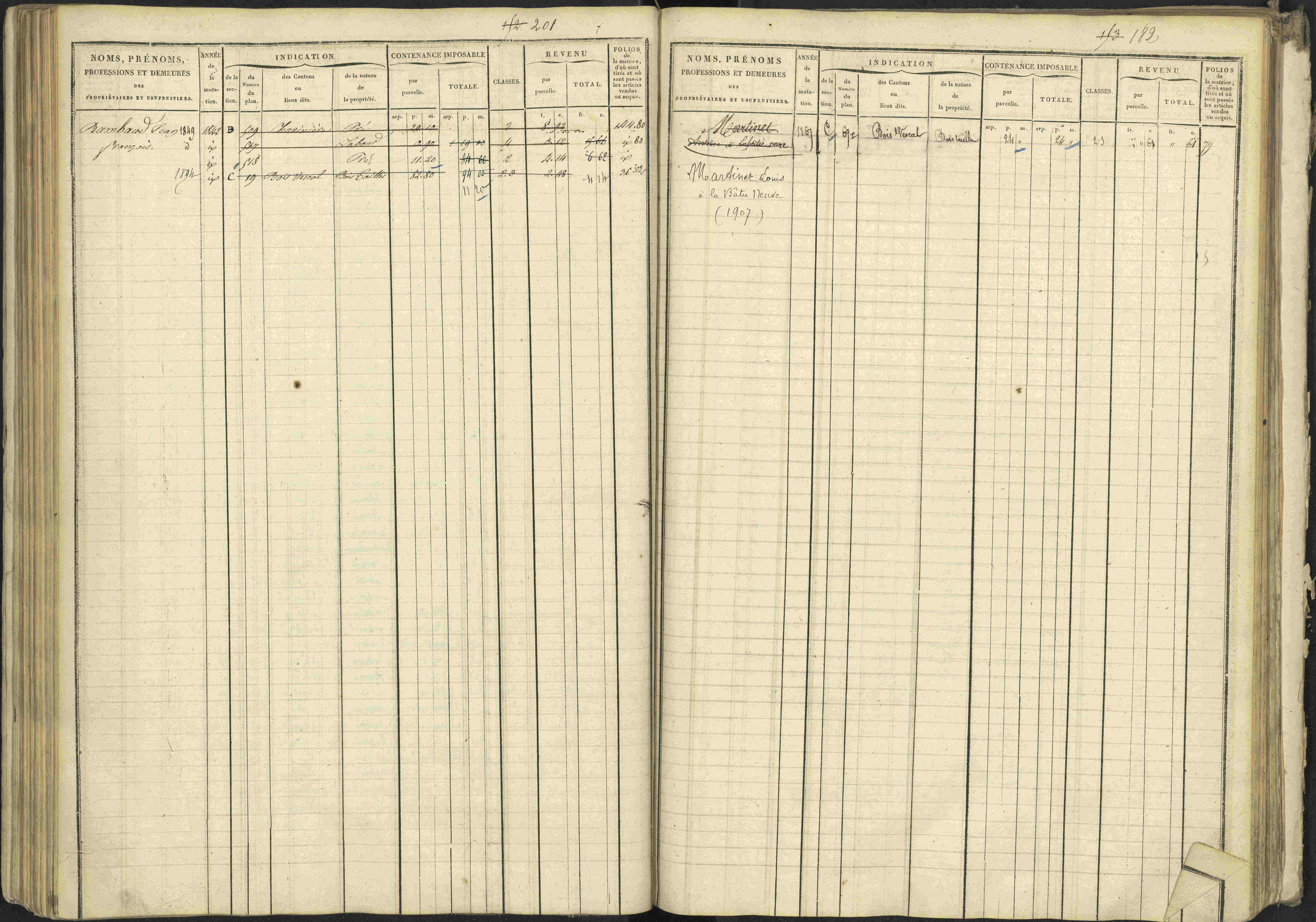 La Bâtie-Vieille - 3 P 245/1 - 3 P 245/1 - Matrice, folios 1-232.