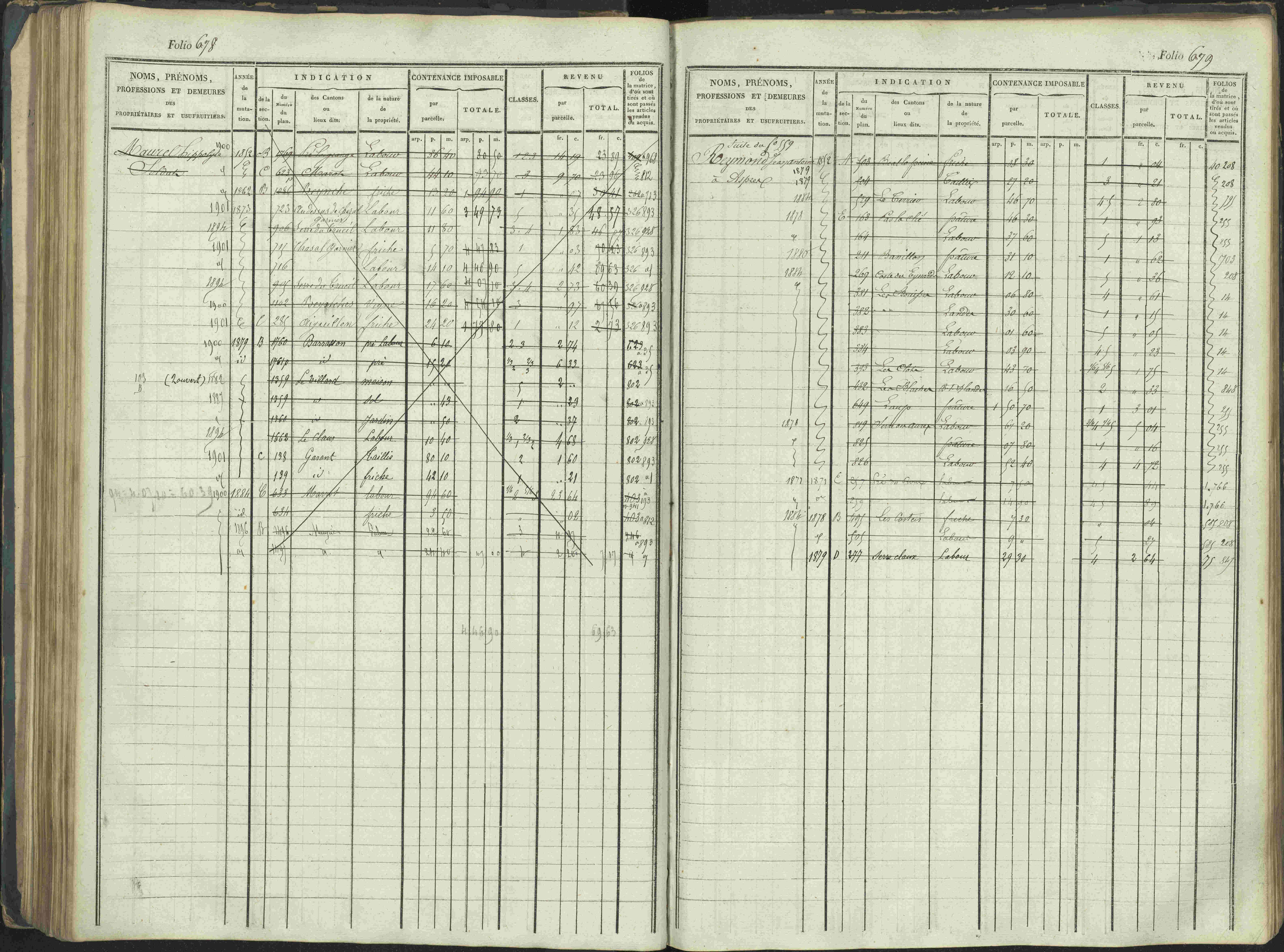 La Beaume - 3 P 253/1 - 3 P 253/1 - Matrice, folios 481-960.