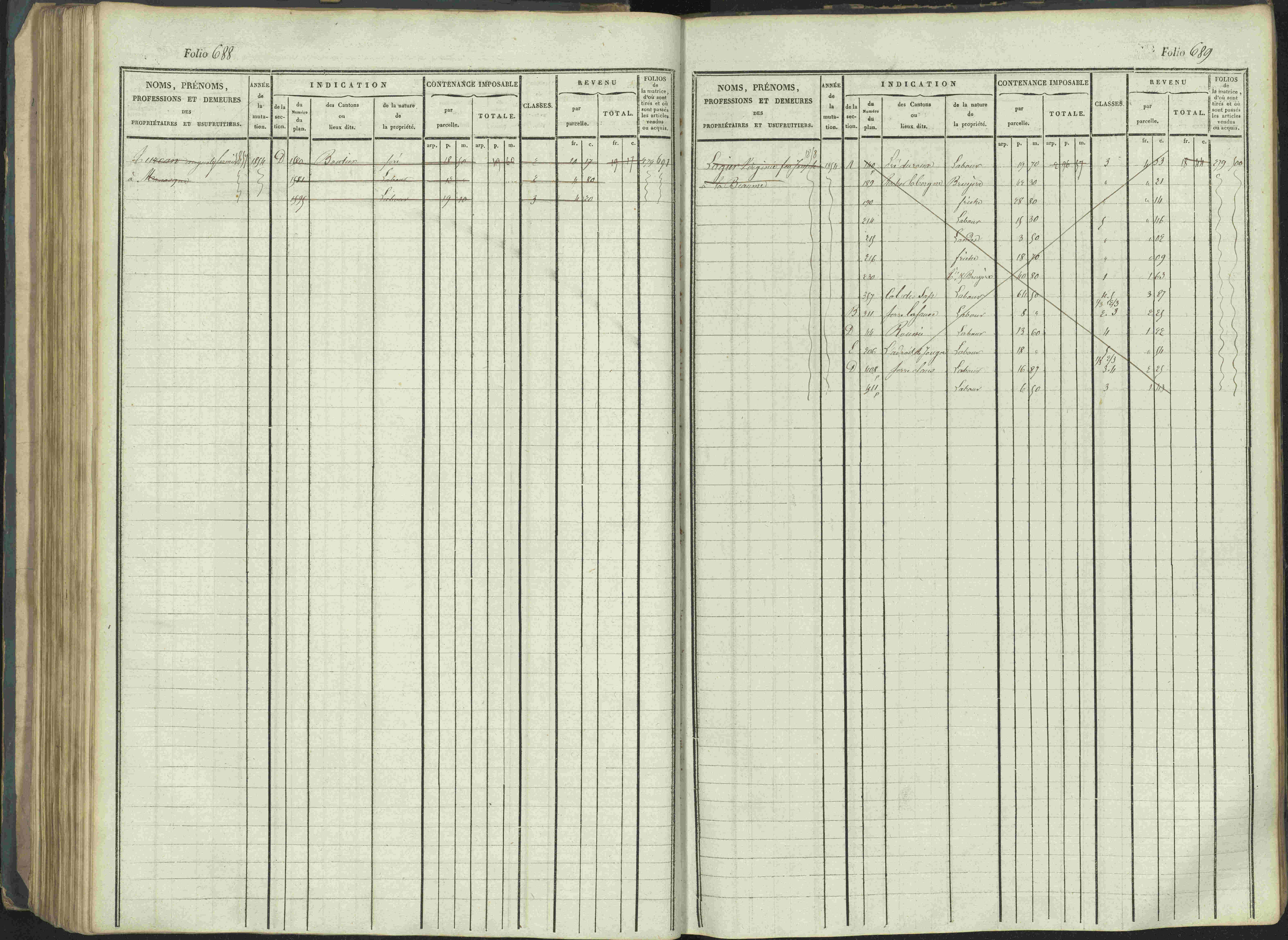 La Beaume - 3 P 253/1 - 3 P 253/1 - Matrice, folios 481-960.
