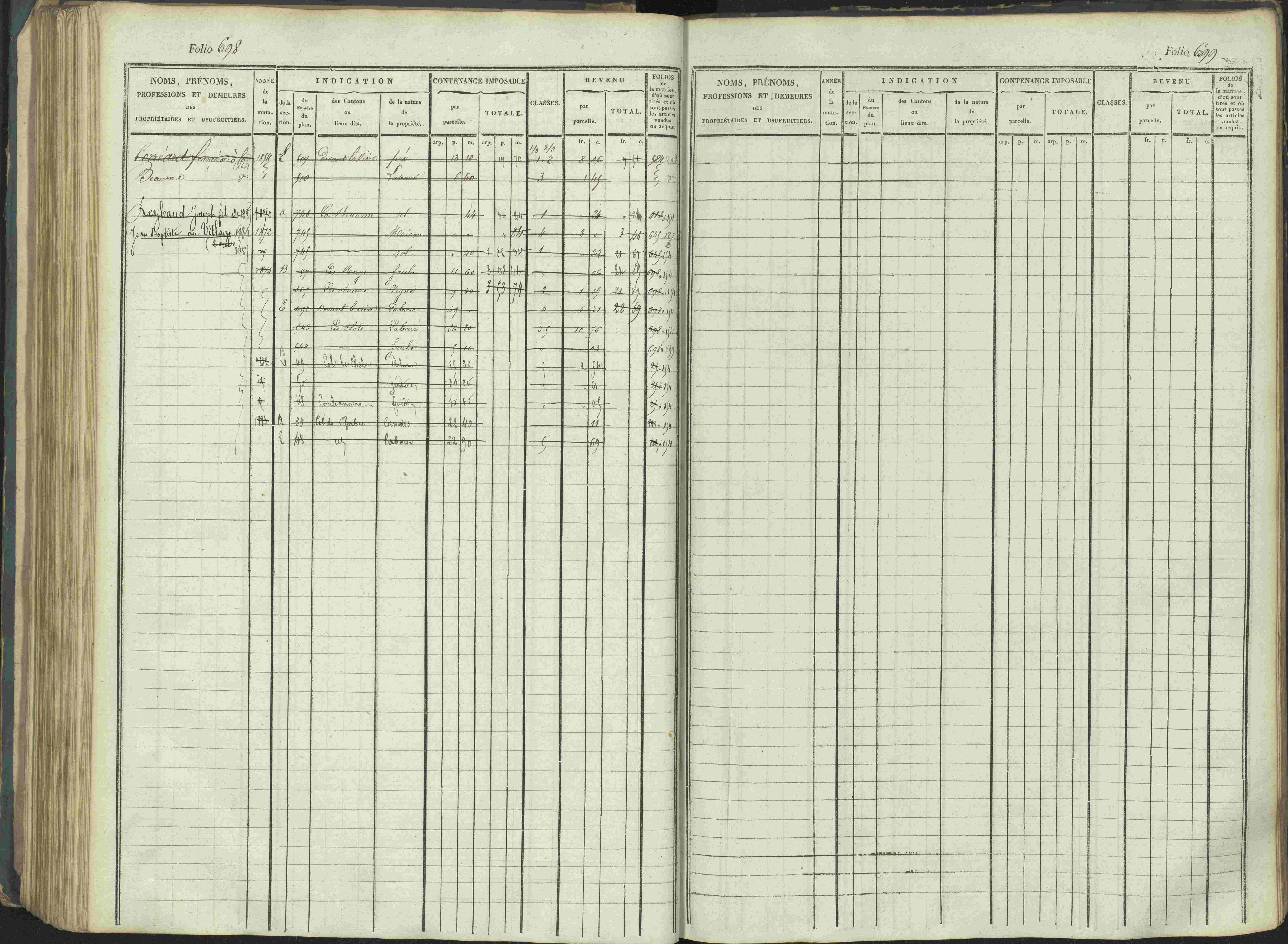 La Beaume - 3 P 253/1 - 3 P 253/1 - Matrice, folios 481-960.