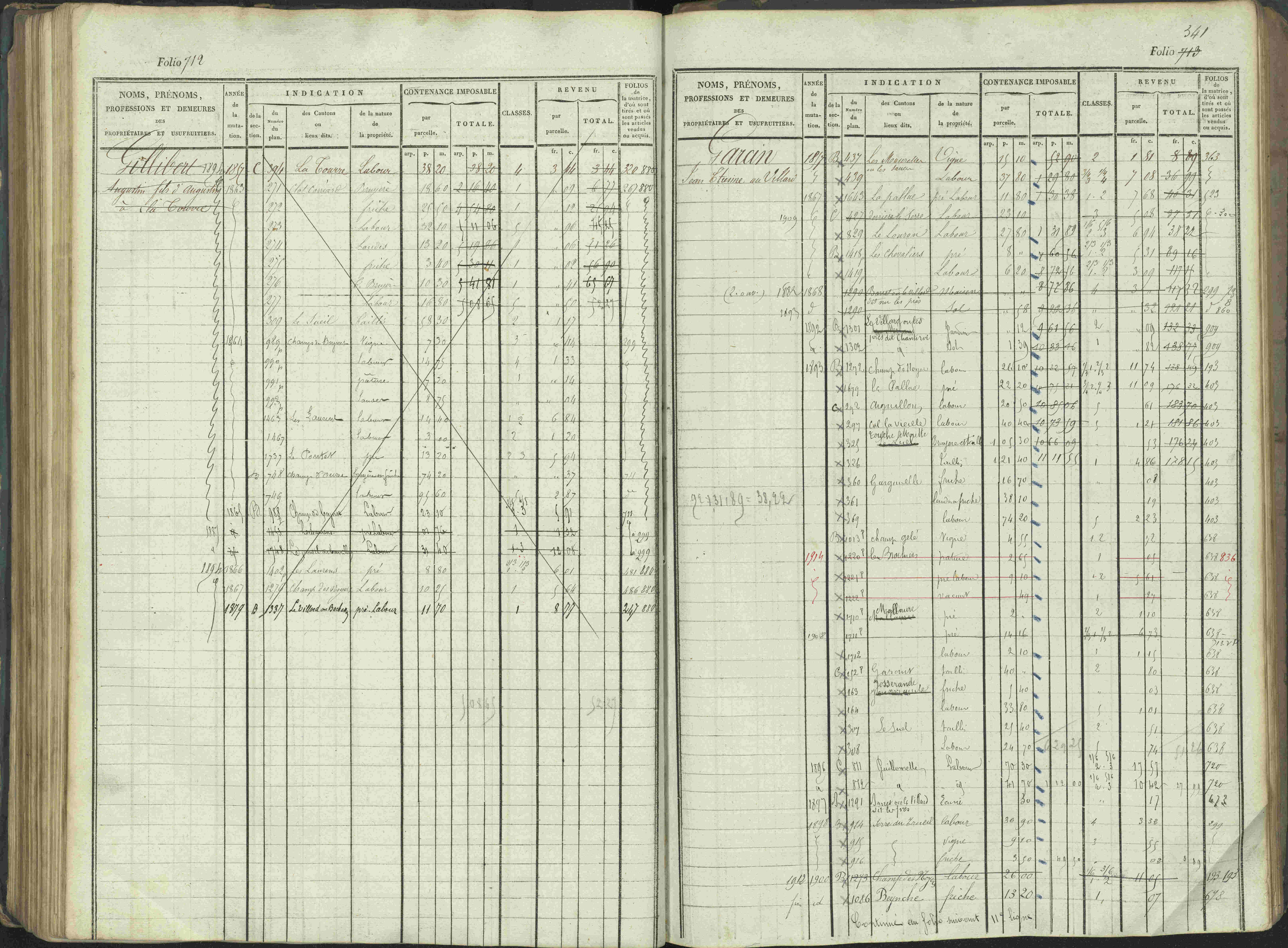 La Beaume - 3 P 253/1 - 3 P 253/1 - Matrice, folios 481-960.