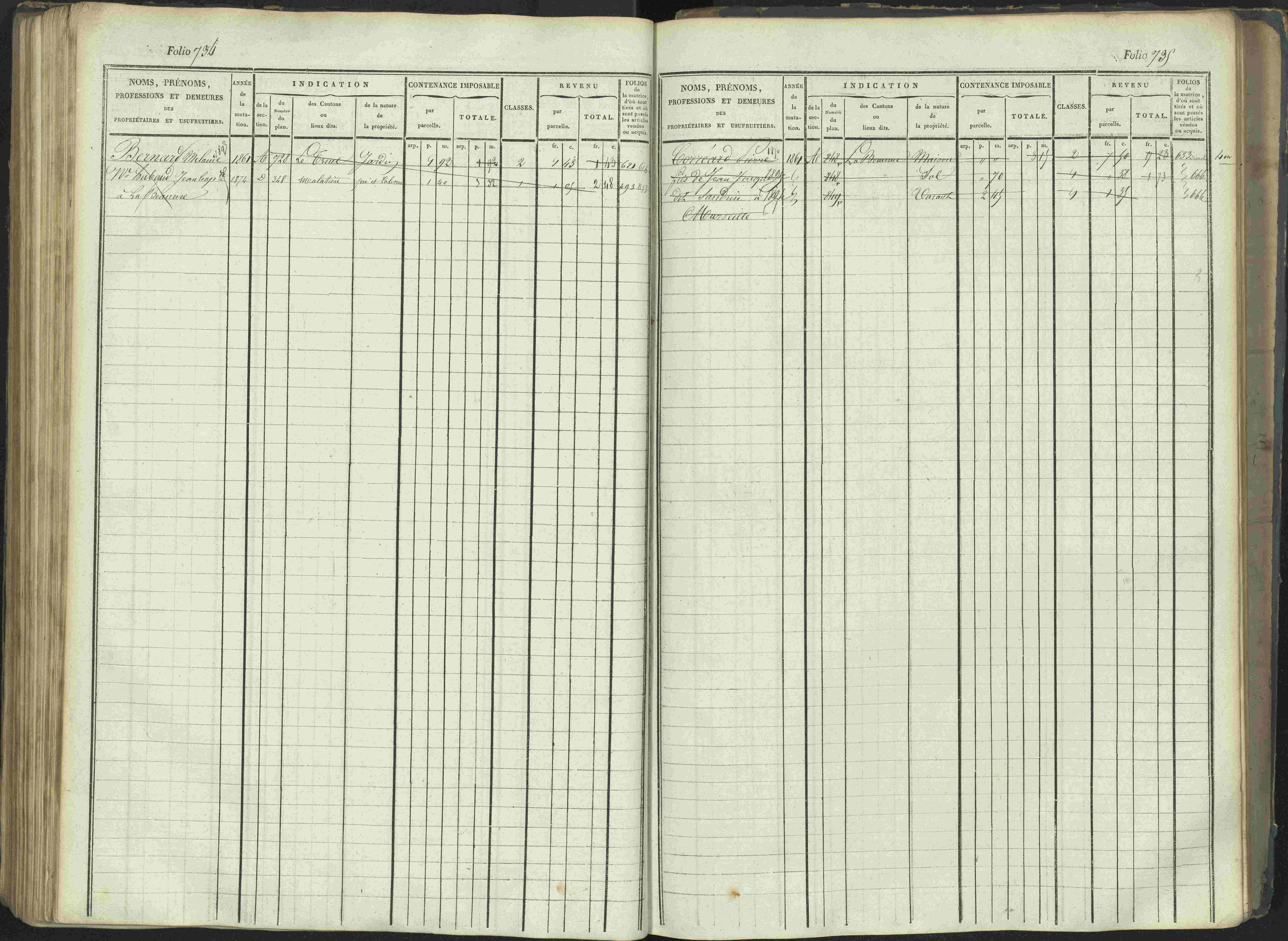 La Beaume - 3 P 253/1 - 3 P 253/1 - Matrice, folios 481-960.