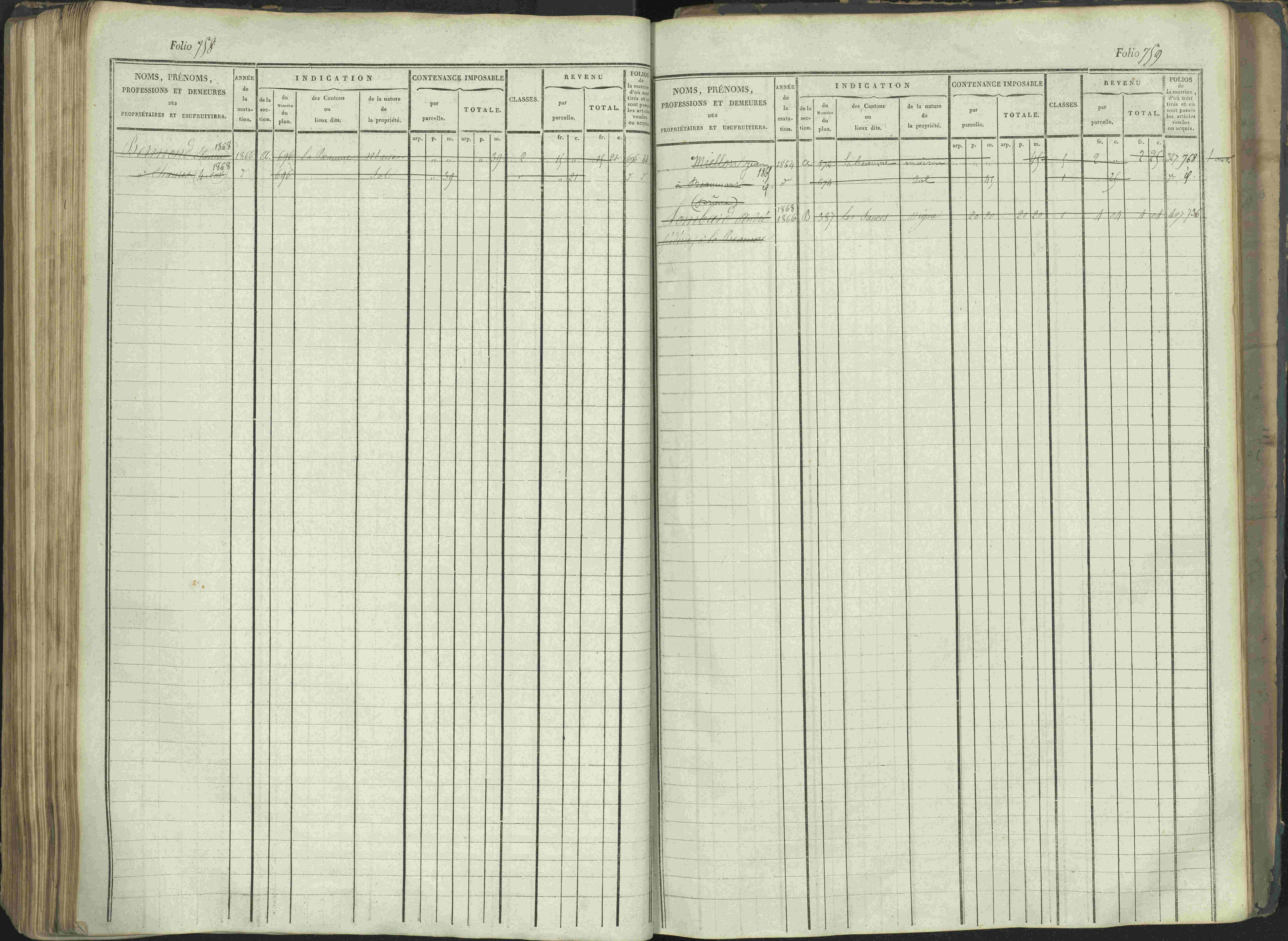 La Beaume - 3 P 253/1 - 3 P 253/1 - Matrice, folios 481-960.