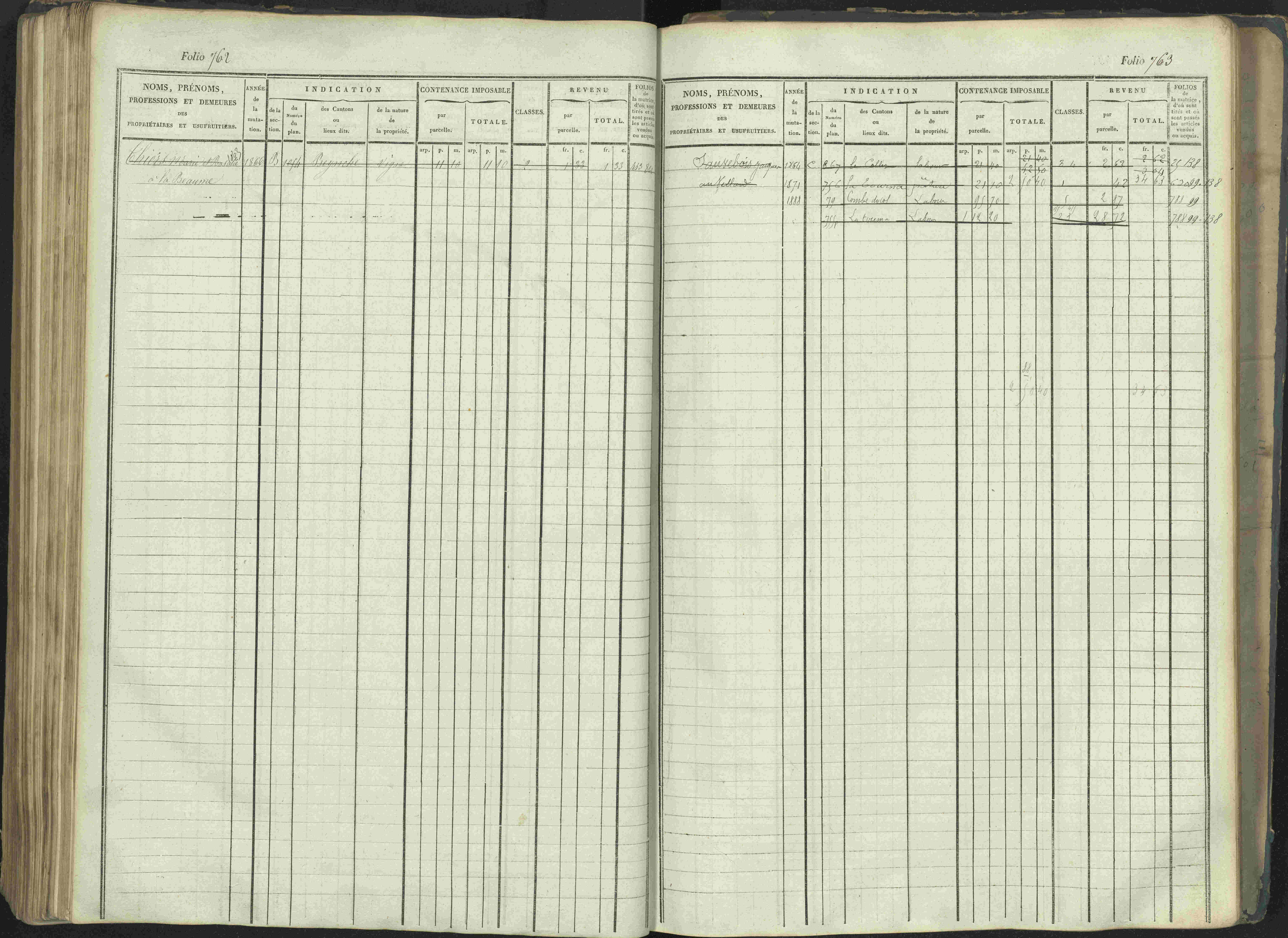 La Beaume - 3 P 253/1 - 3 P 253/1 - Matrice, folios 481-960.
