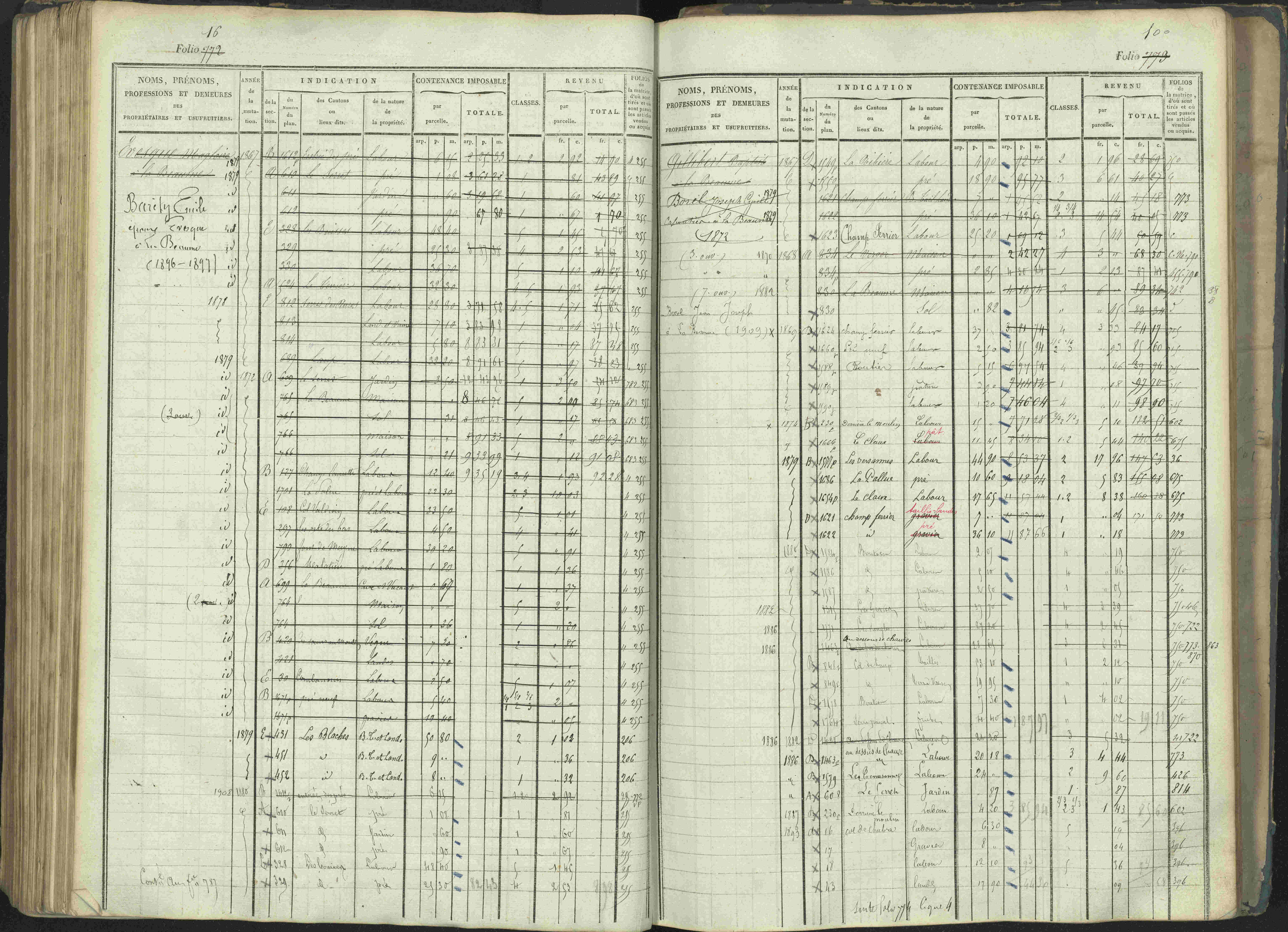 La Beaume - 3 P 253/1 - 3 P 253/1 - Matrice, folios 481-960.