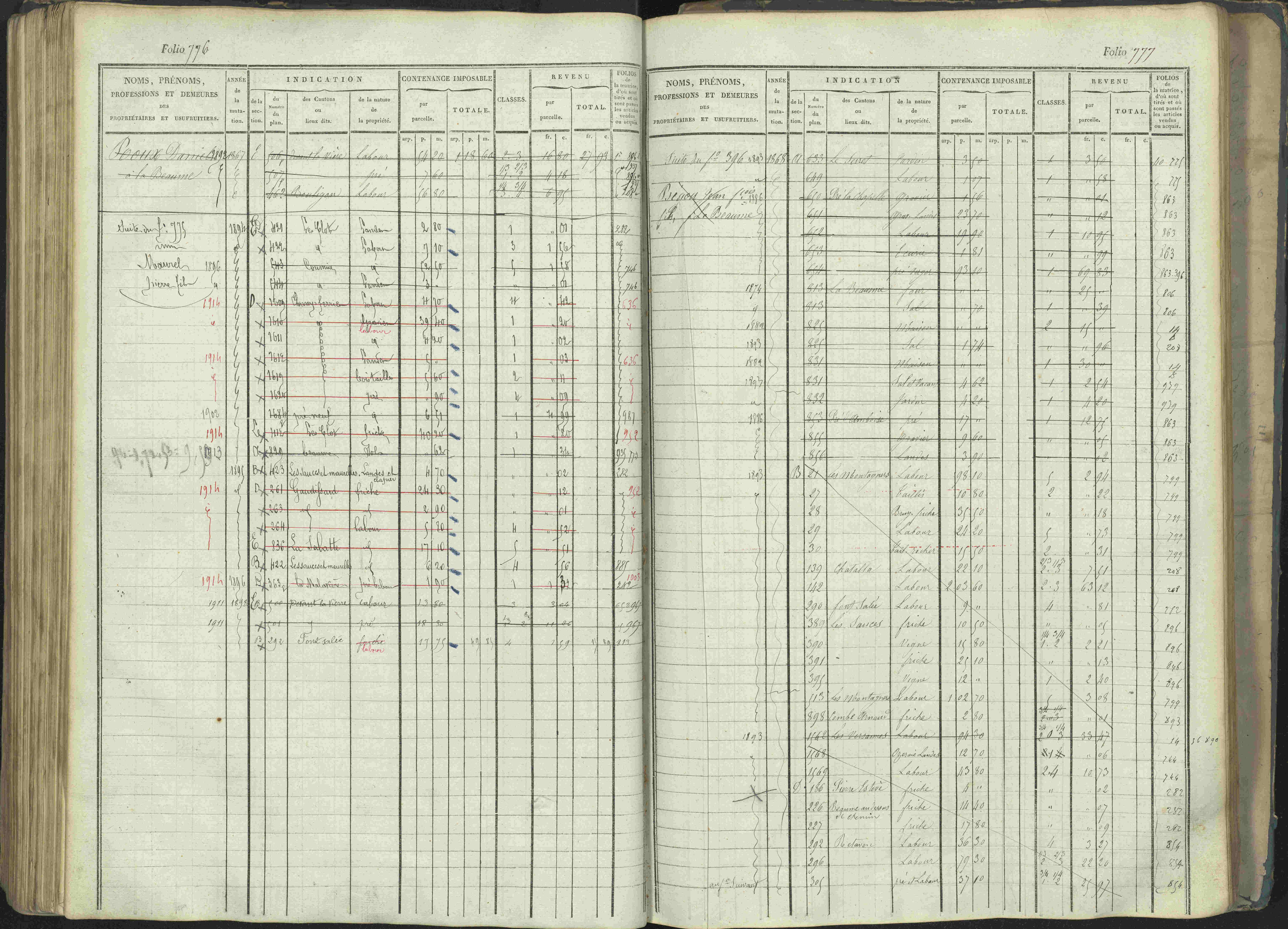 La Beaume - 3 P 253/1 - 3 P 253/1 - Matrice, folios 481-960.
