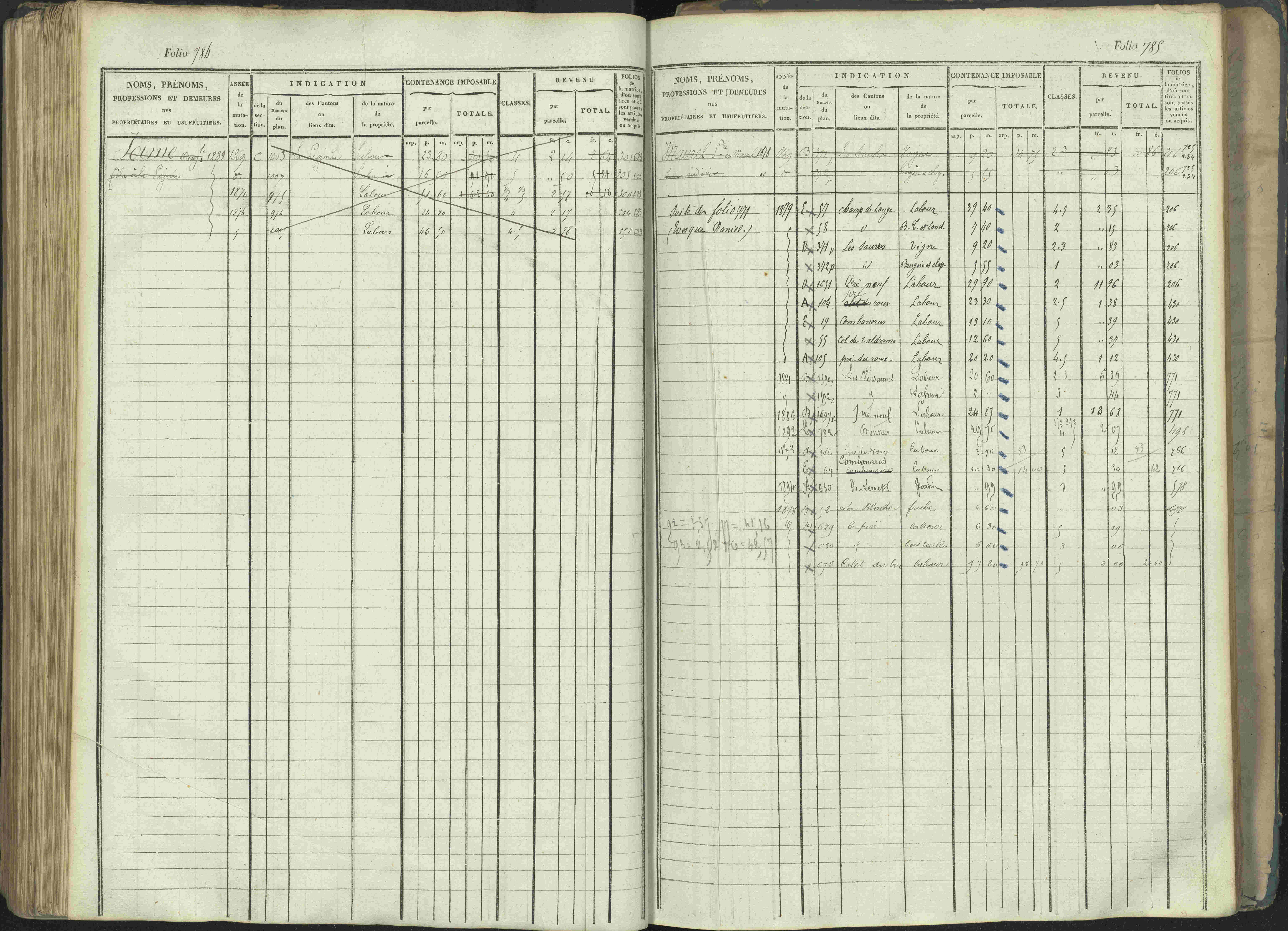 La Beaume - 3 P 253/1 - 3 P 253/1 - Matrice, folios 481-960.