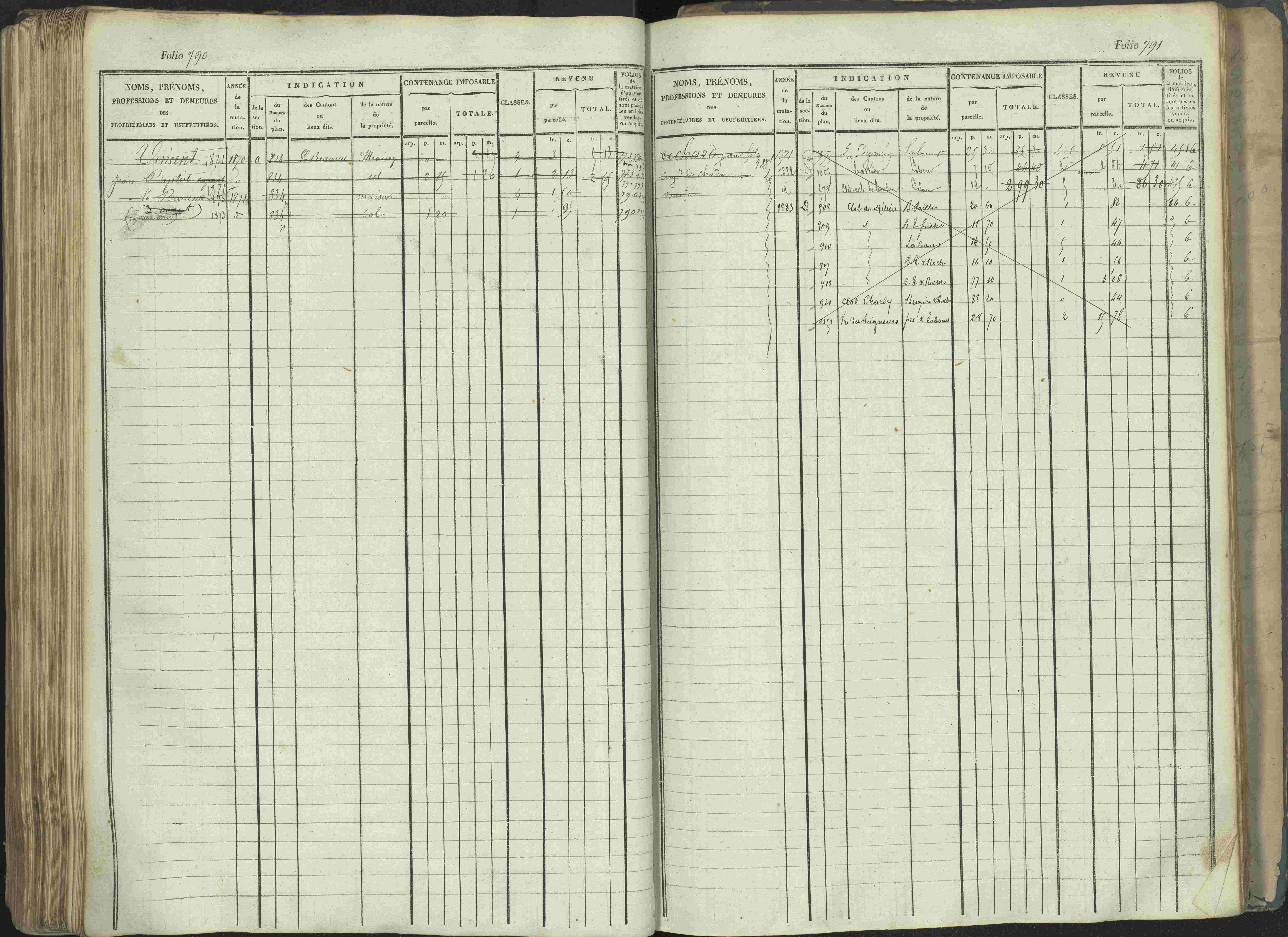 La Beaume - 3 P 253/1 - 3 P 253/1 - Matrice, folios 481-960.