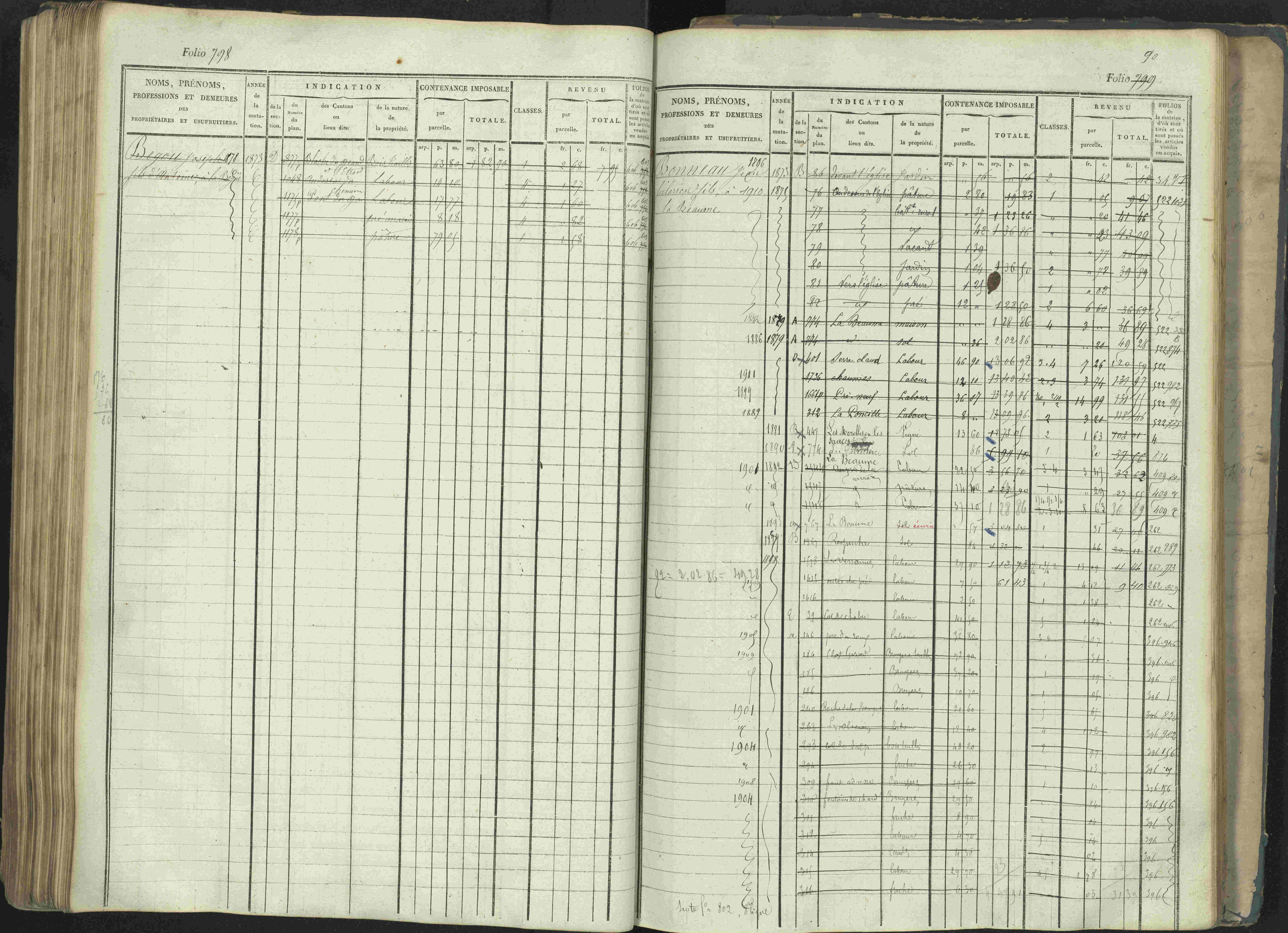 La Beaume - 3 P 253/1 - 3 P 253/1 - Matrice, folios 481-960.