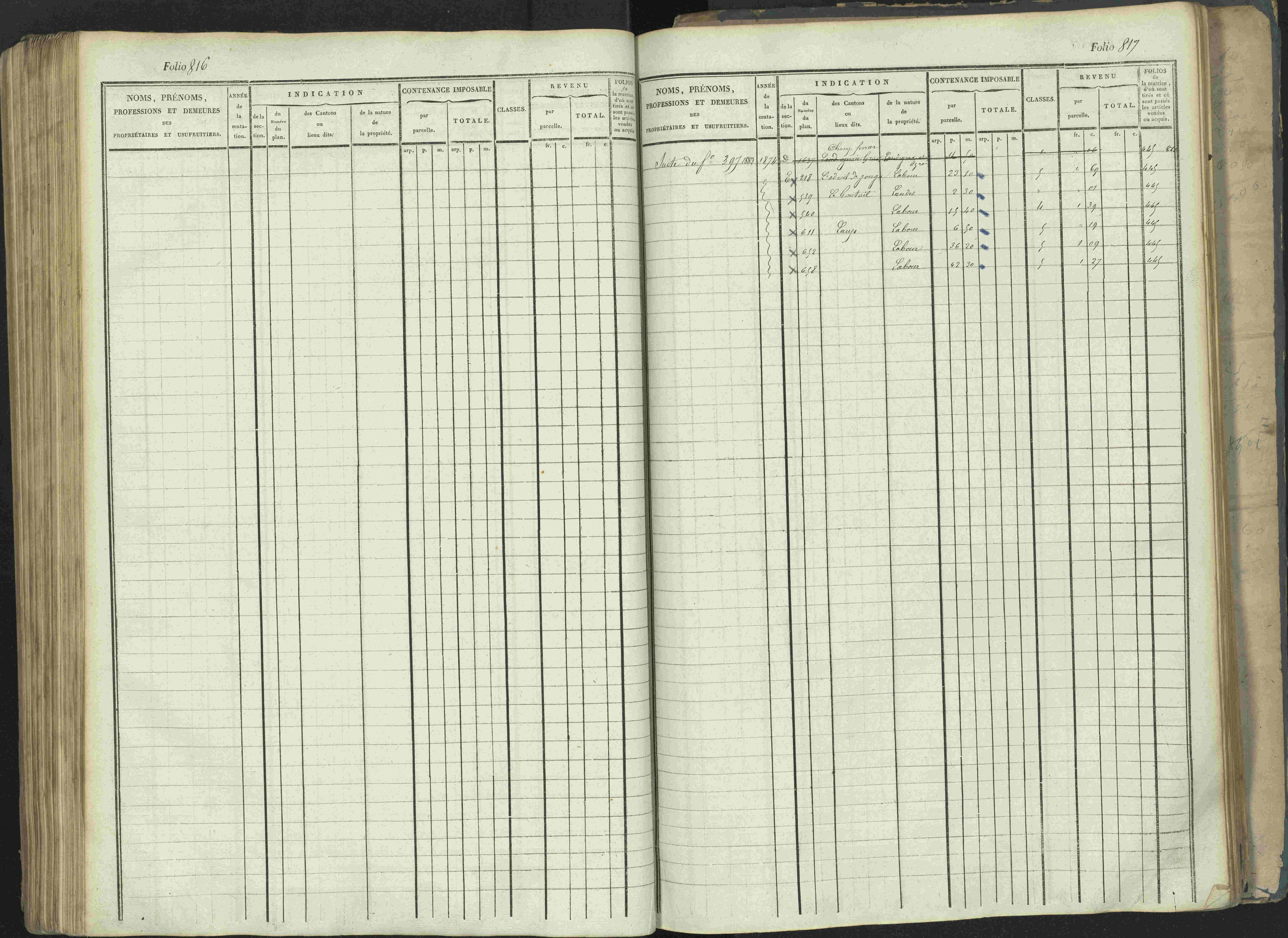 La Beaume - 3 P 253/1 - 3 P 253/1 - Matrice, folios 481-960.
