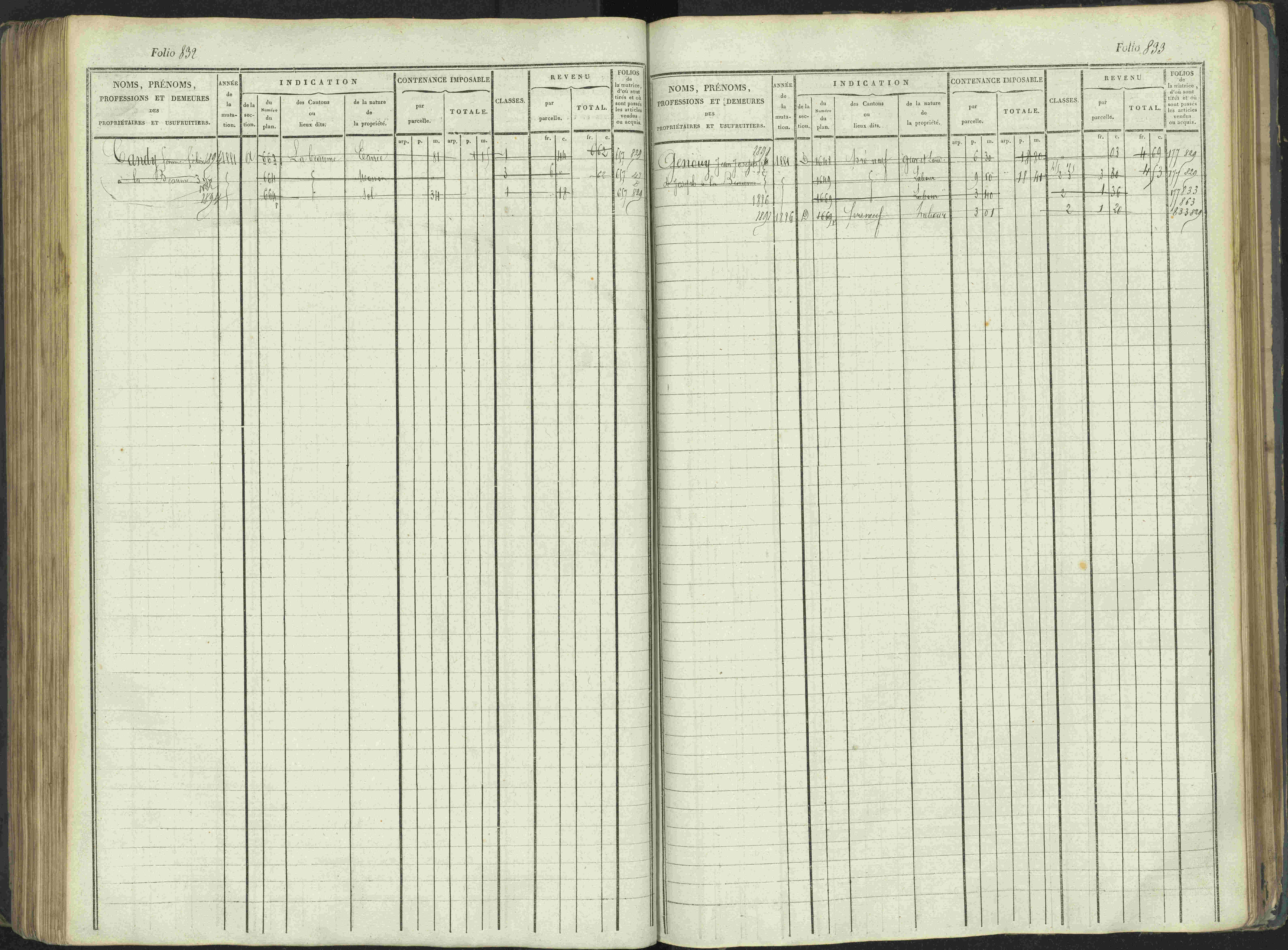 La Beaume - 3 P 253/1 - 3 P 253/1 - Matrice, folios 481-960.