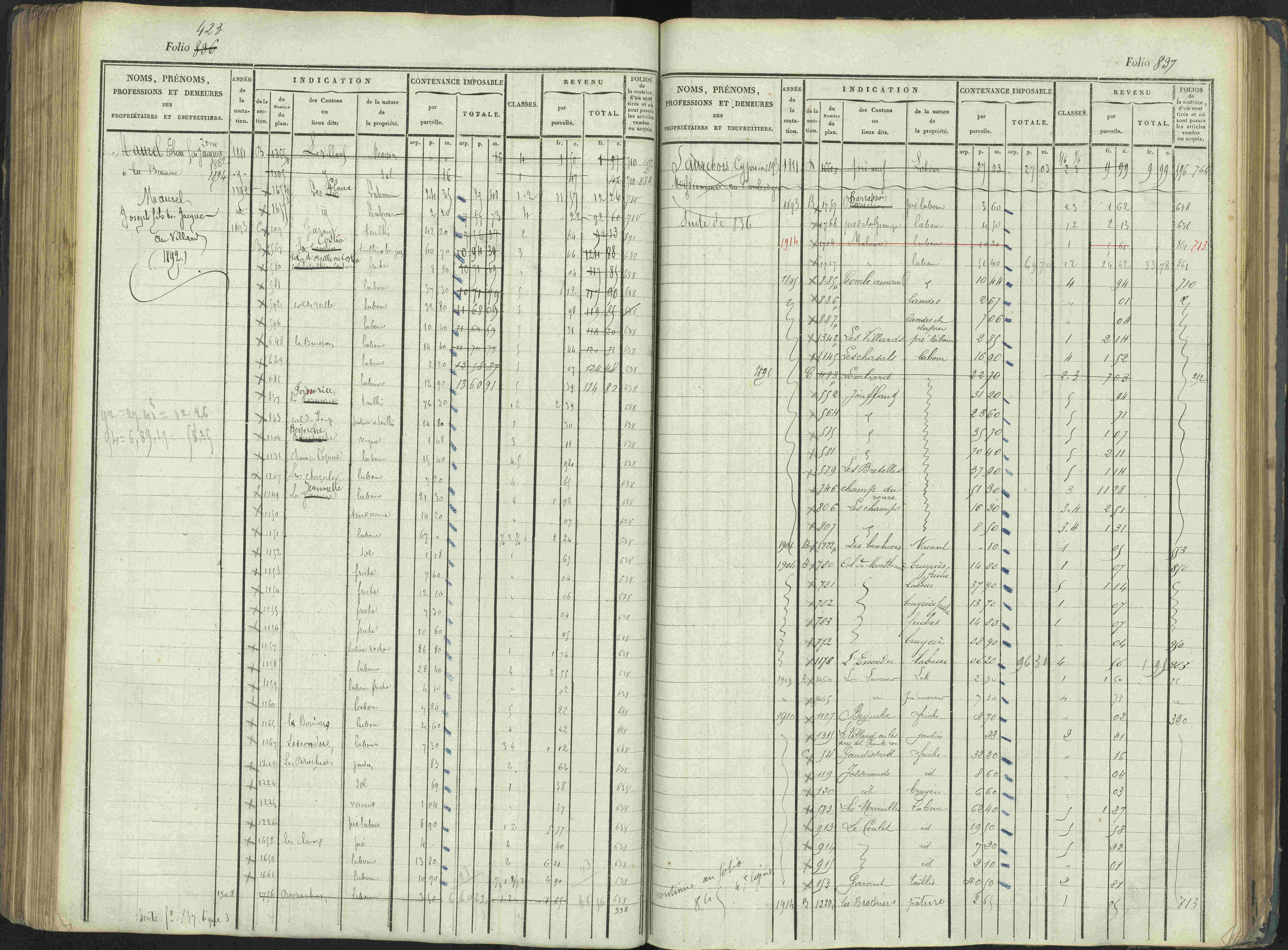 La Beaume - 3 P 253/1 - 3 P 253/1 - Matrice, folios 481-960.