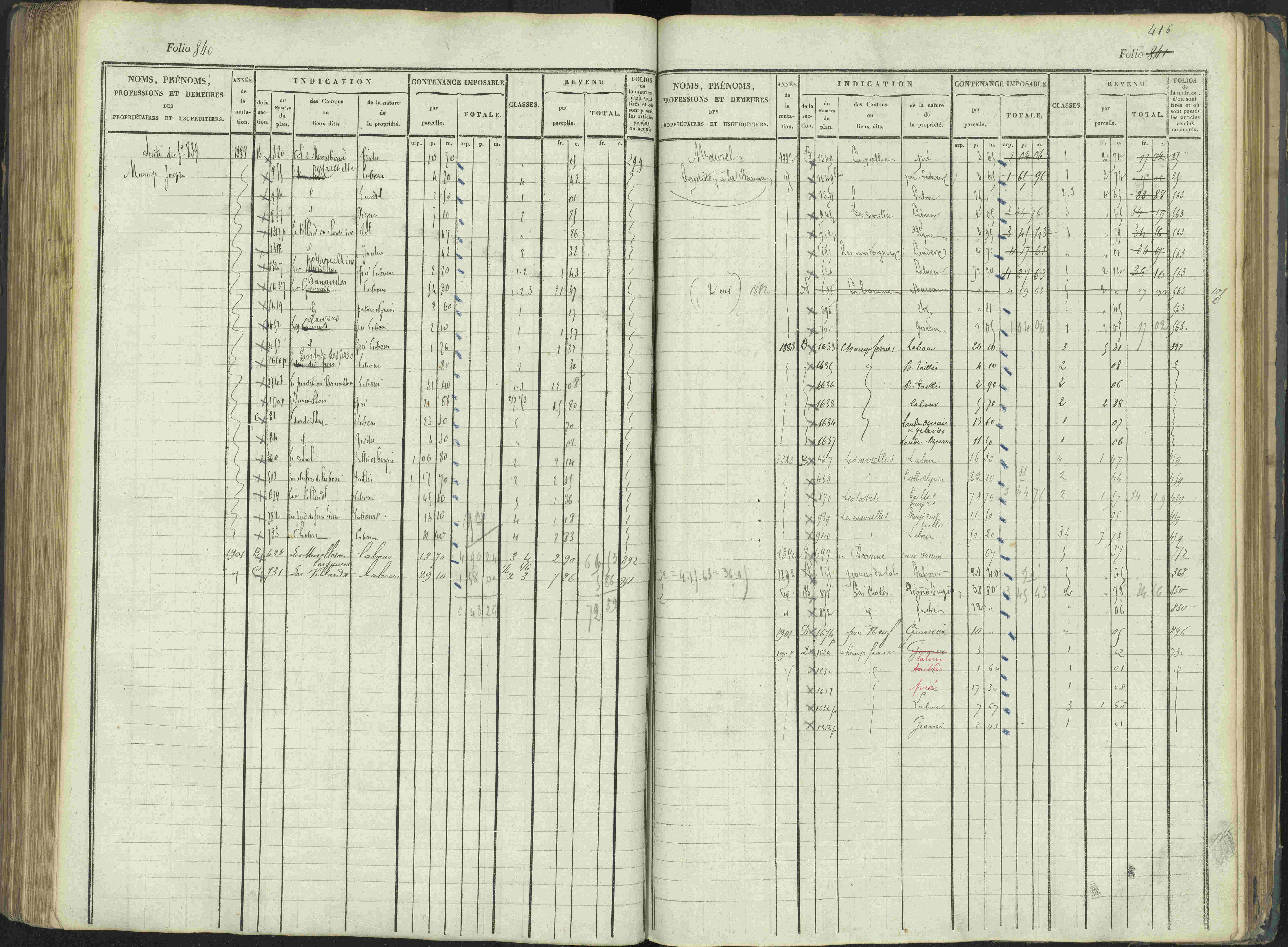 La Beaume - 3 P 253/1 - 3 P 253/1 - Matrice, folios 481-960.
