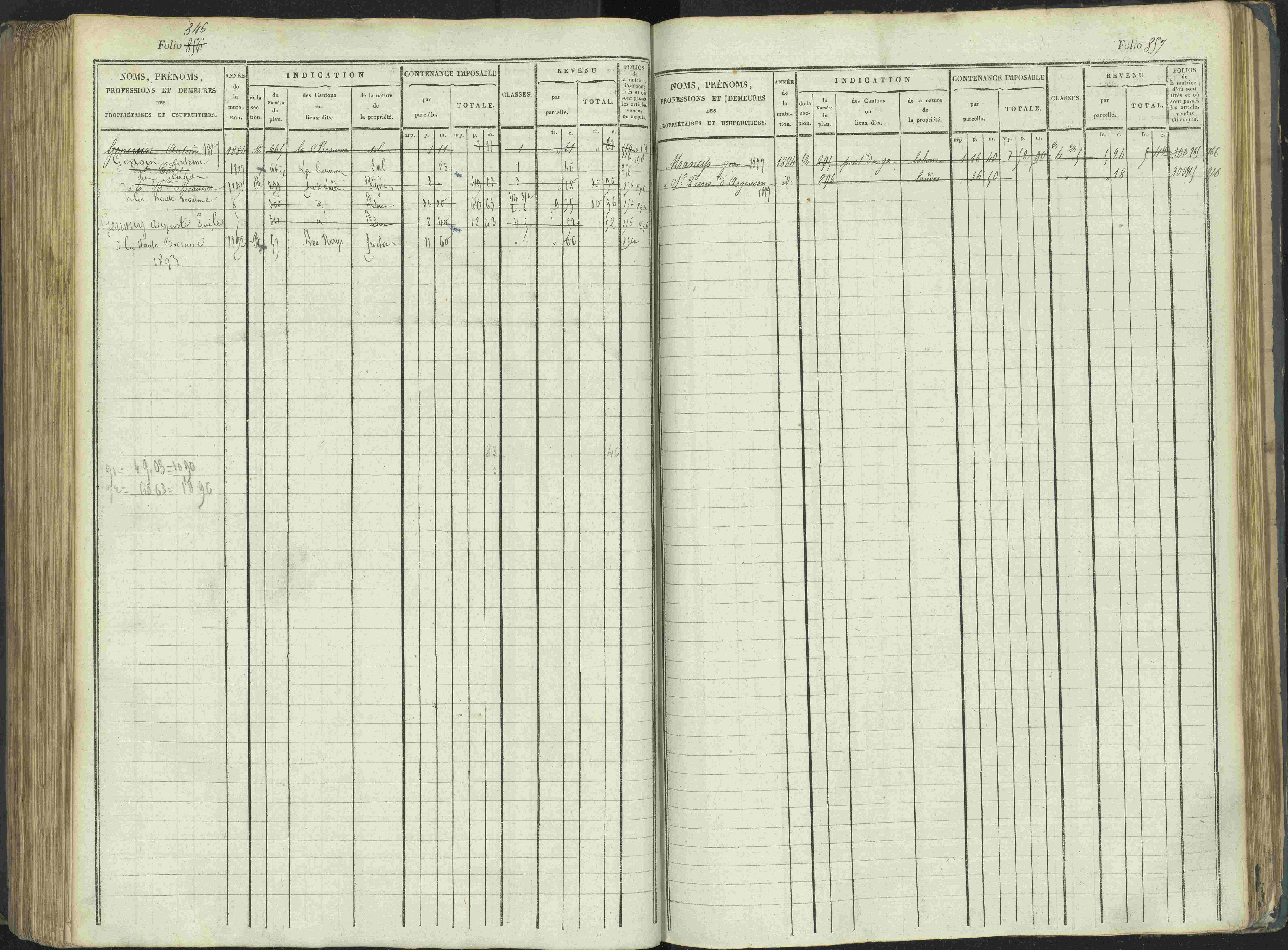 La Beaume - 3 P 253/1 - 3 P 253/1 - Matrice, folios 481-960.