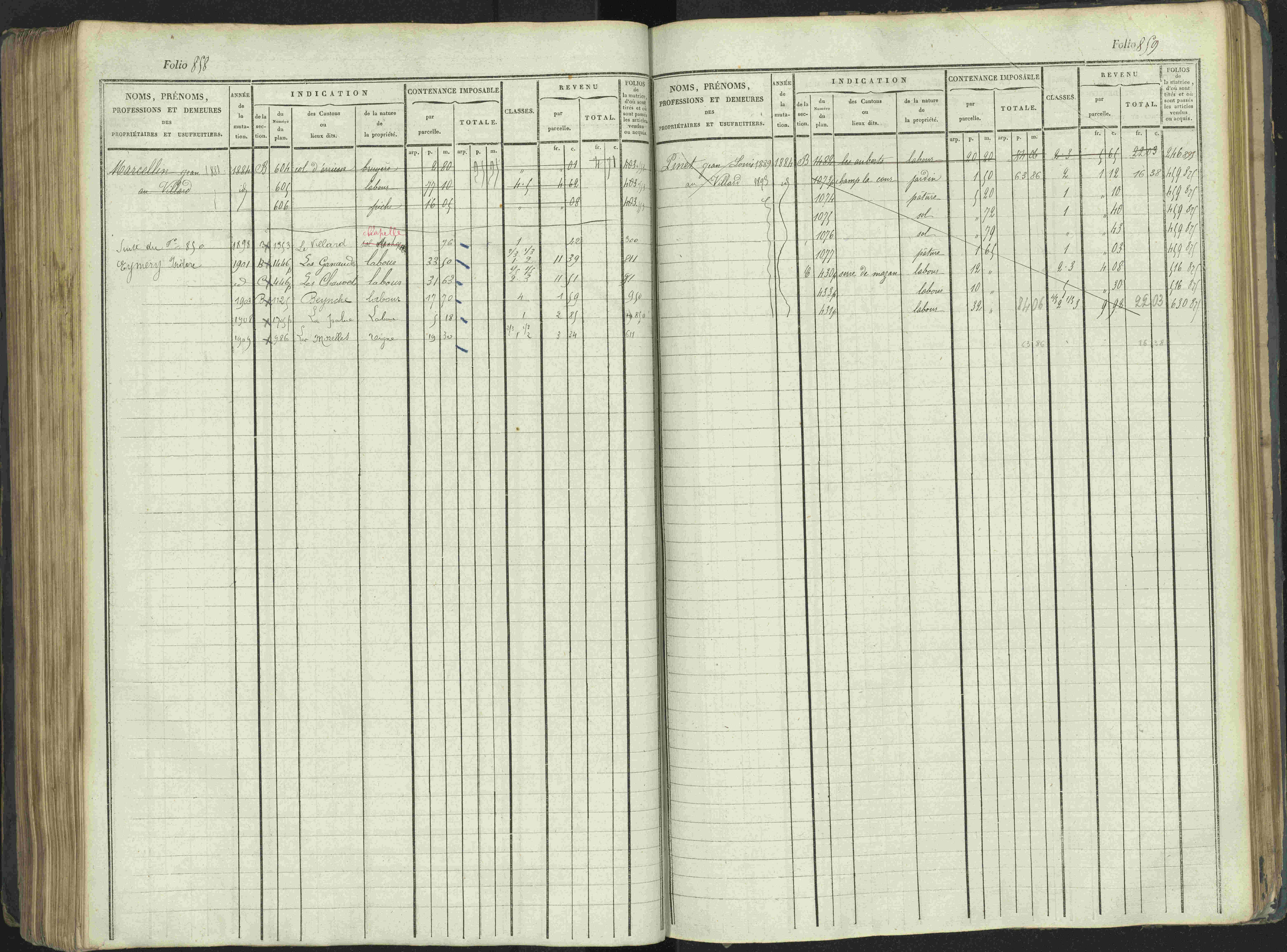 La Beaume - 3 P 253/1 - 3 P 253/1 - Matrice, folios 481-960.
