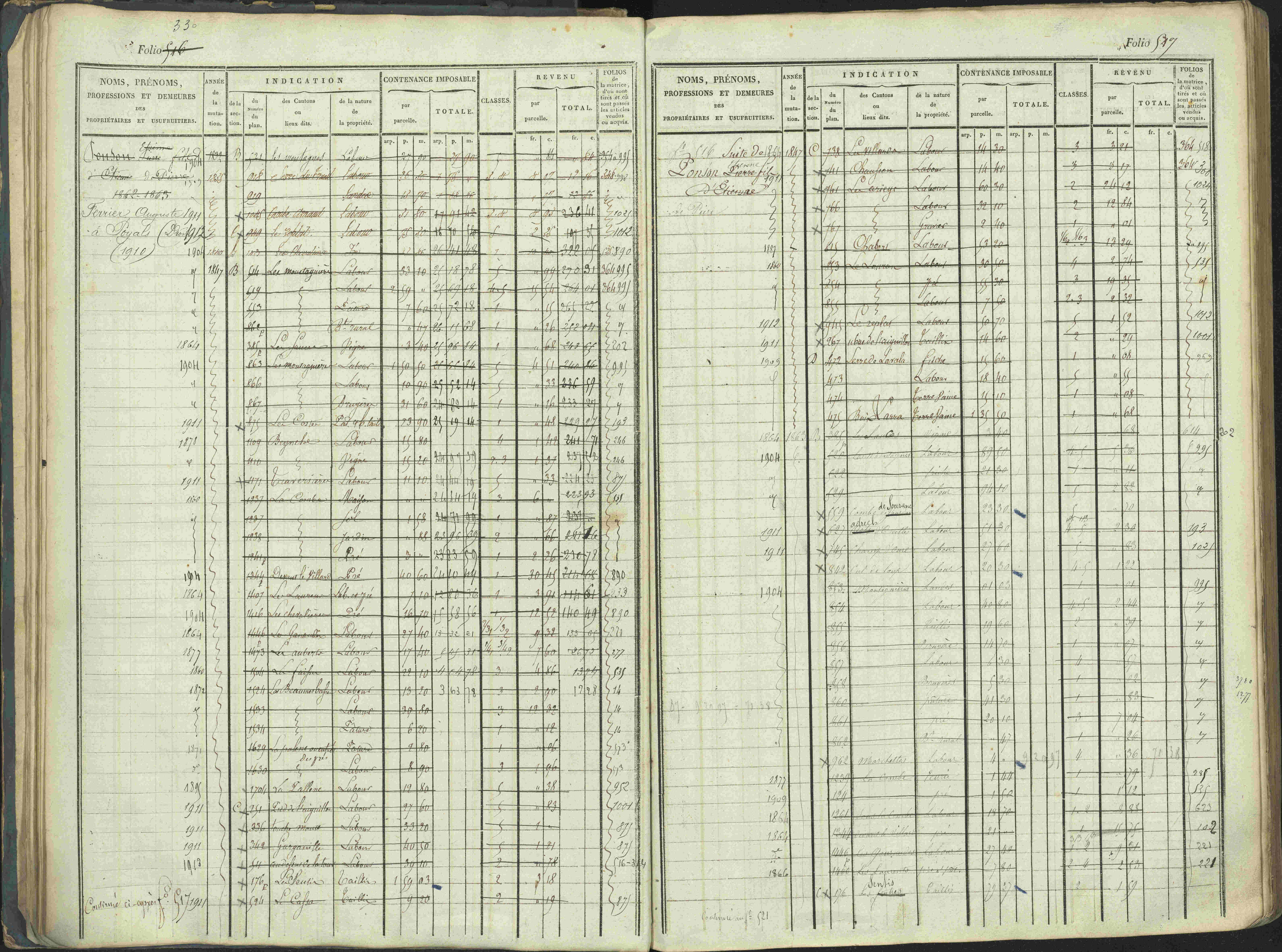 La Beaume - 3 P 253/1 - 3 P 253/1 - Matrice, folios 481-960.