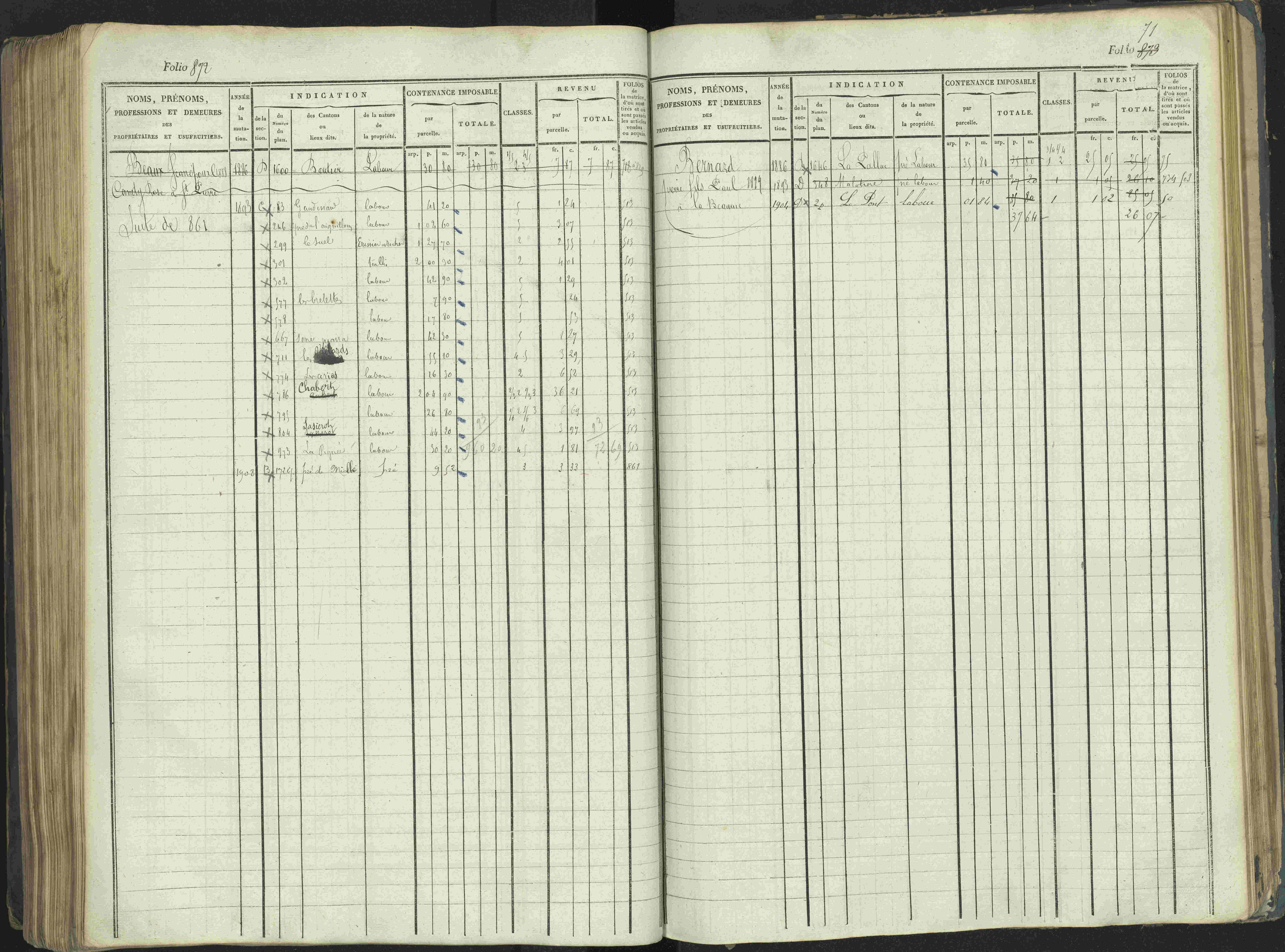 La Beaume - 3 P 253/1 - 3 P 253/1 - Matrice, folios 481-960.