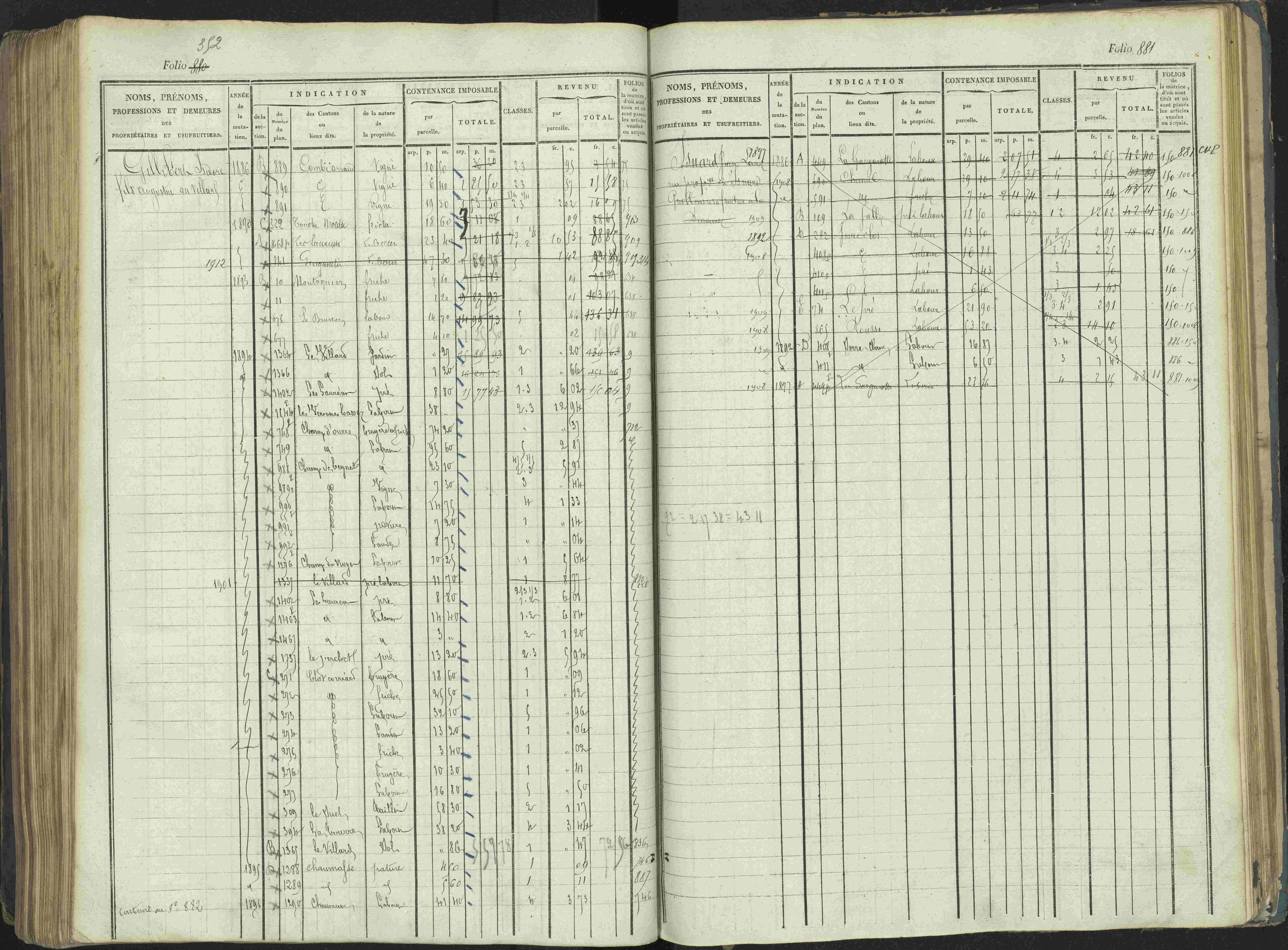 La Beaume - 3 P 253/1 - 3 P 253/1 - Matrice, folios 481-960.