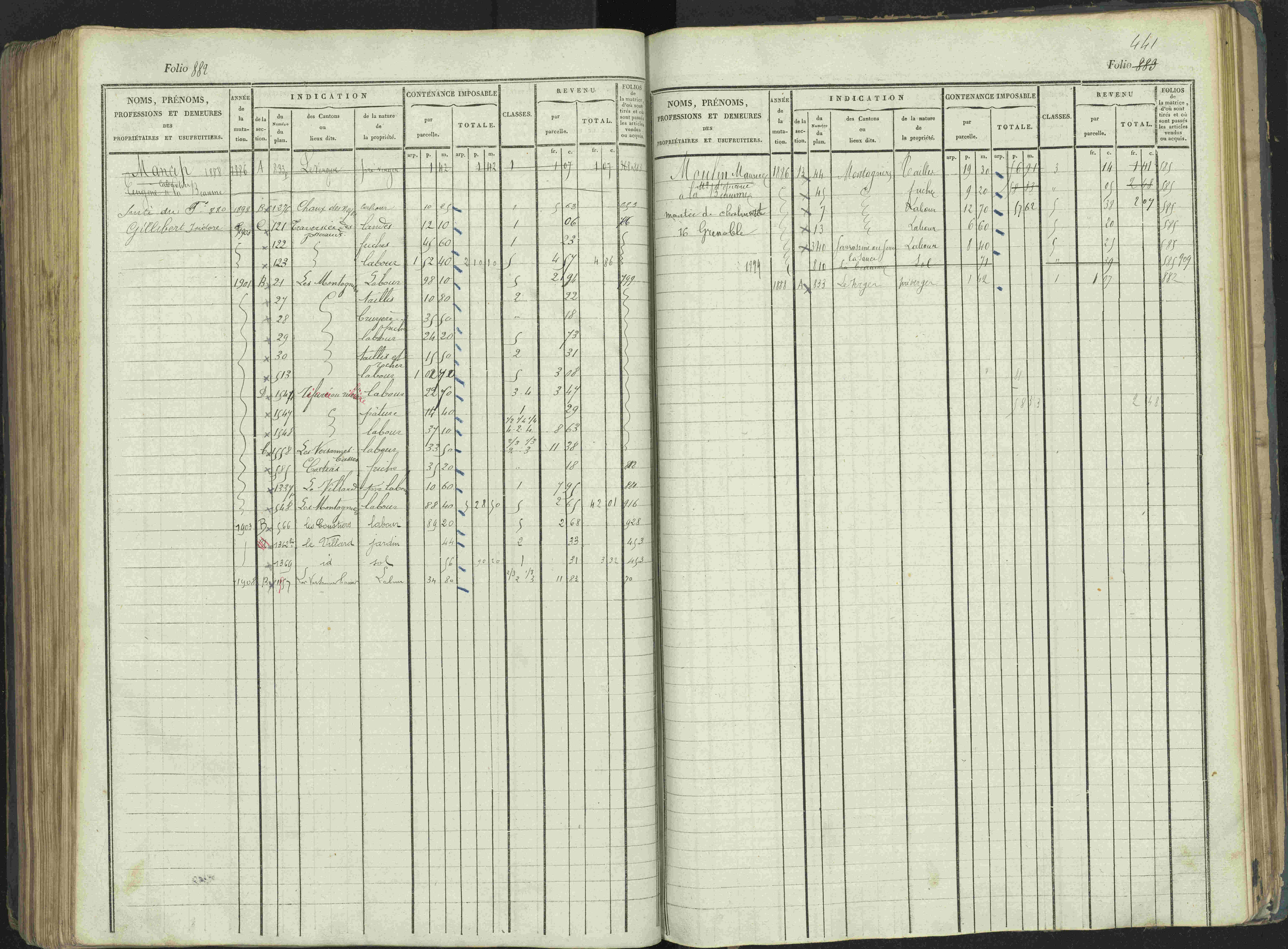 La Beaume - 3 P 253/1 - 3 P 253/1 - Matrice, folios 481-960.