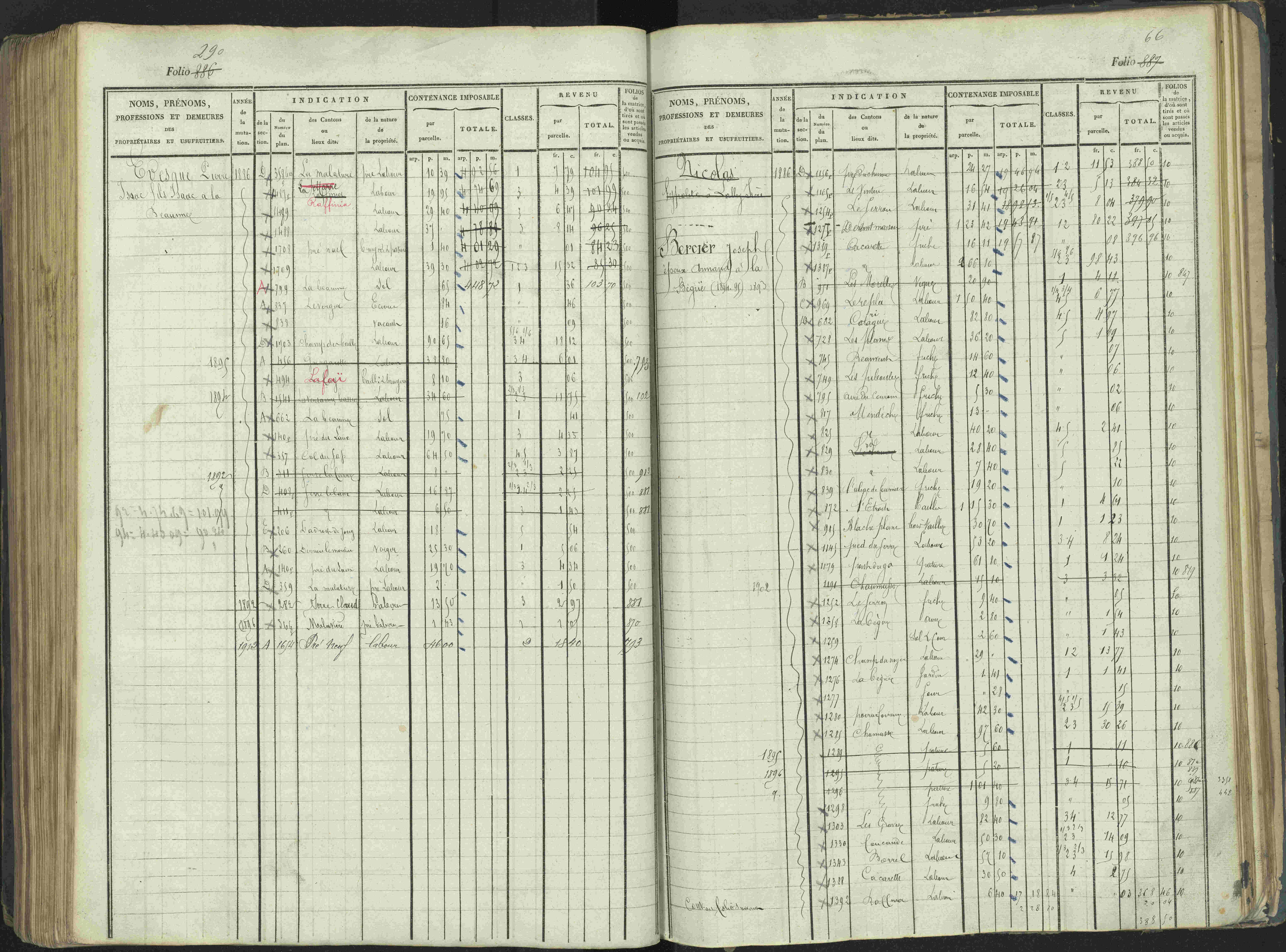 La Beaume - 3 P 253/1 - 3 P 253/1 - Matrice, folios 481-960.