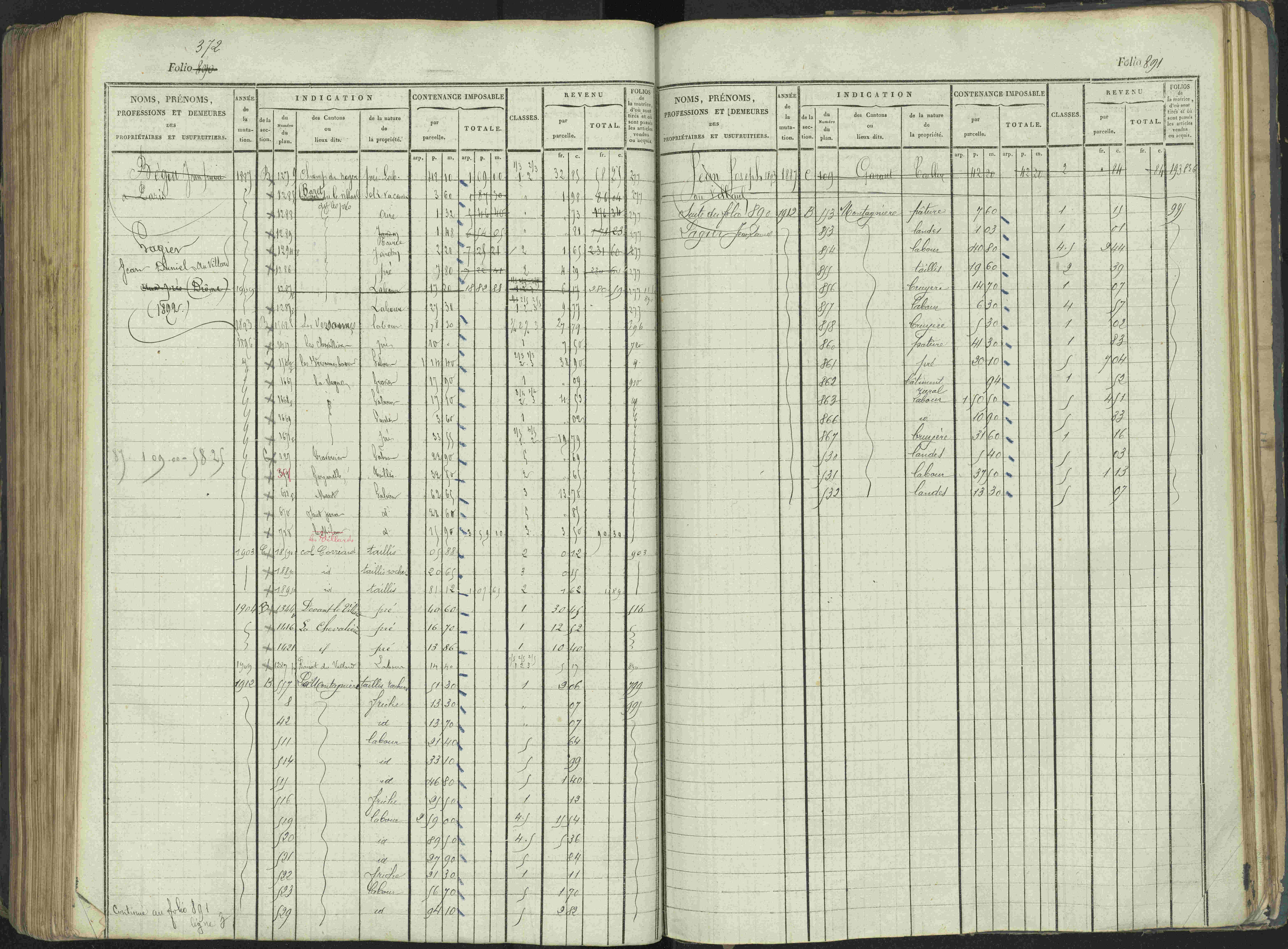 La Beaume - 3 P 253/1 - 3 P 253/1 - Matrice, folios 481-960.