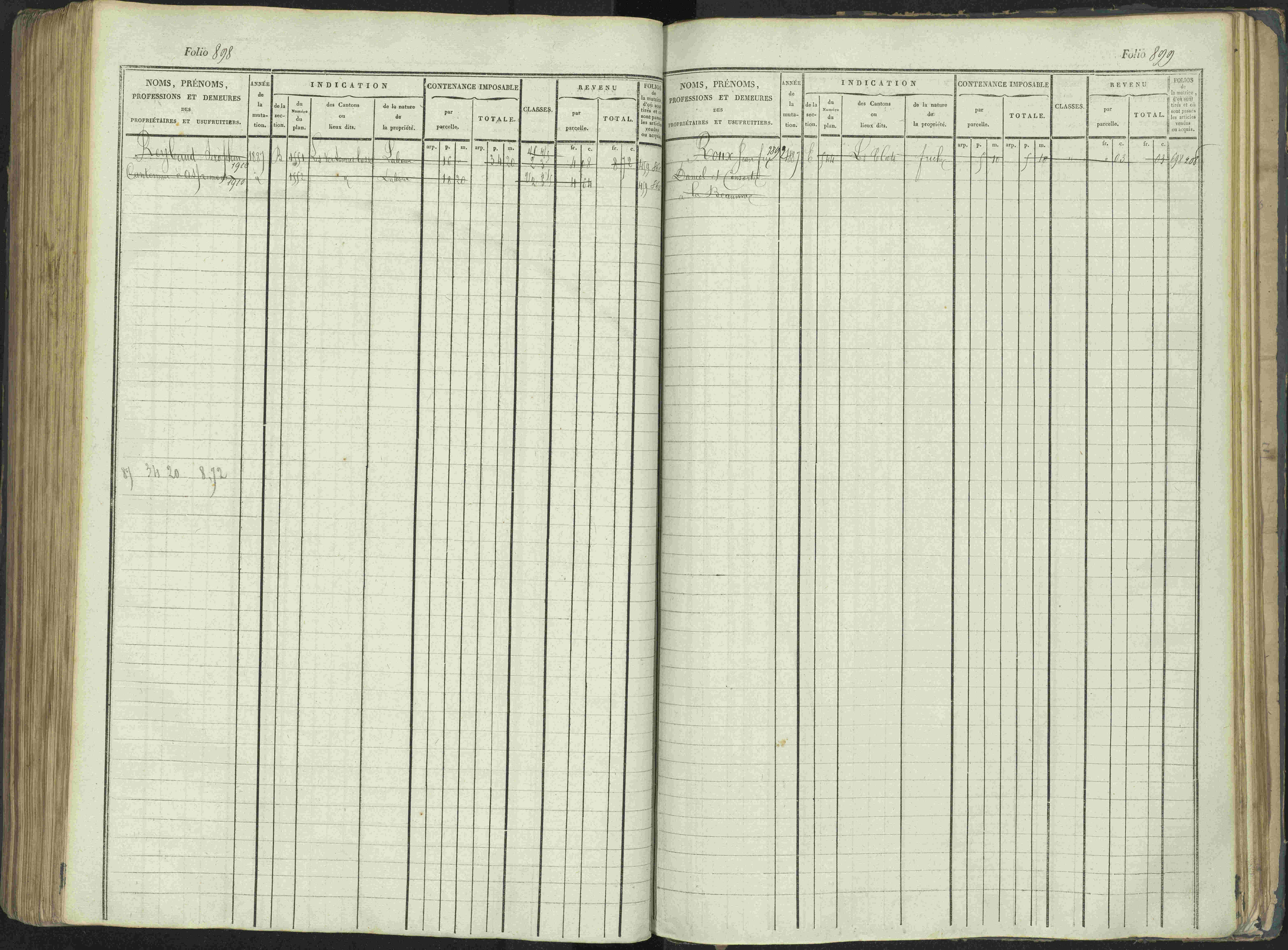 La Beaume - 3 P 253/1 - 3 P 253/1 - Matrice, folios 481-960.