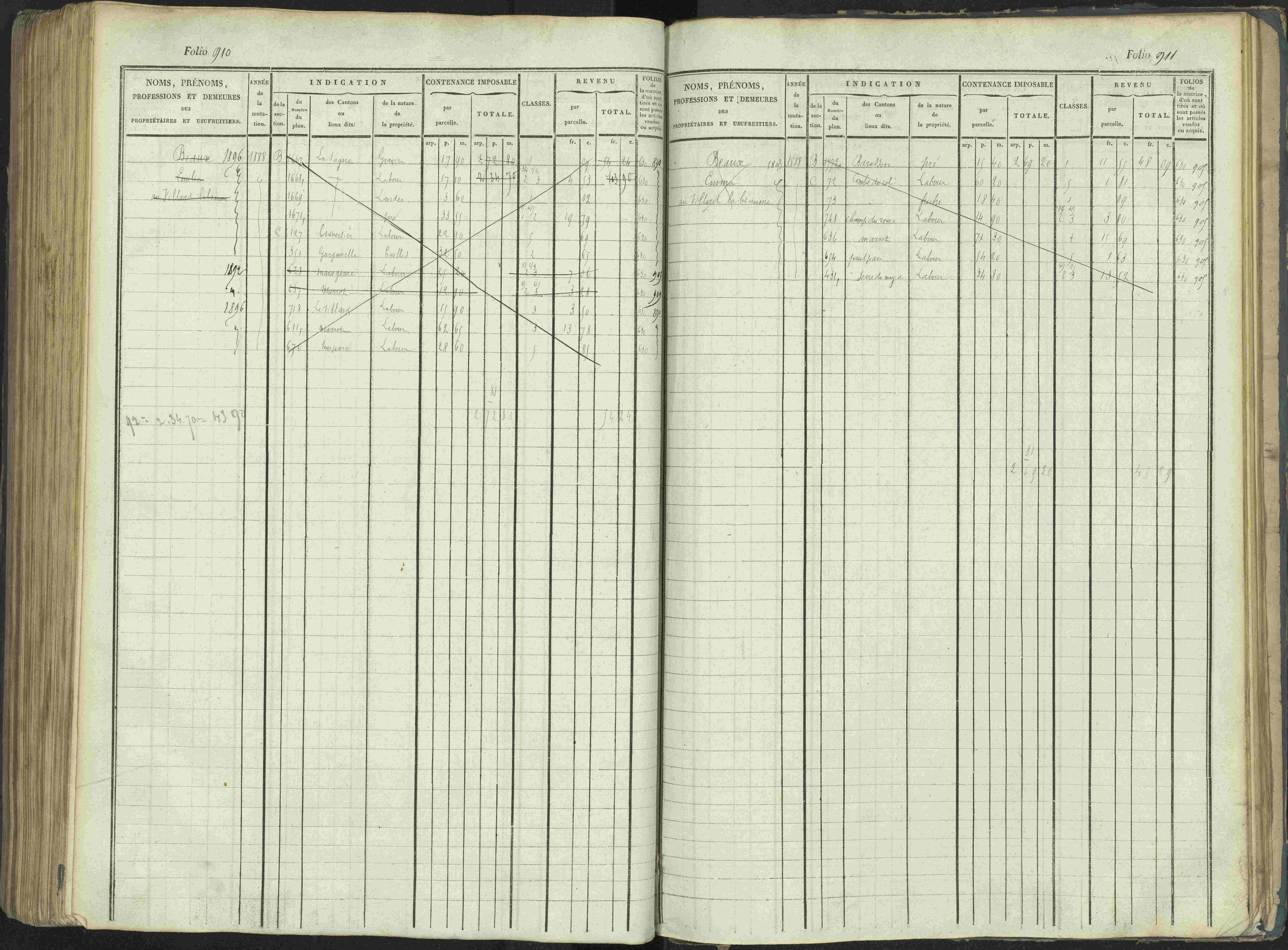 La Beaume - 3 P 253/1 - 3 P 253/1 - Matrice, folios 481-960.