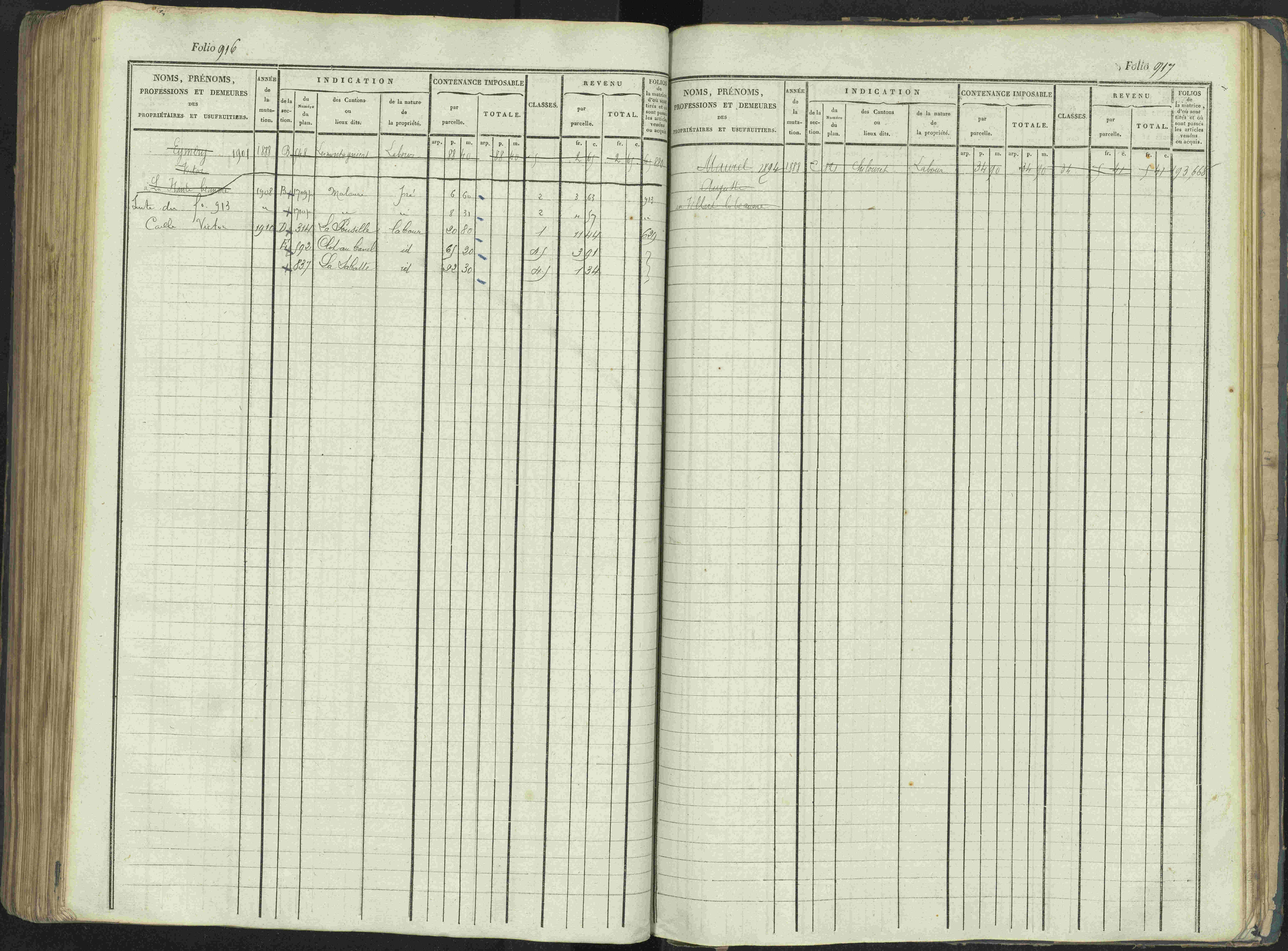 La Beaume - 3 P 253/1 - 3 P 253/1 - Matrice, folios 481-960.