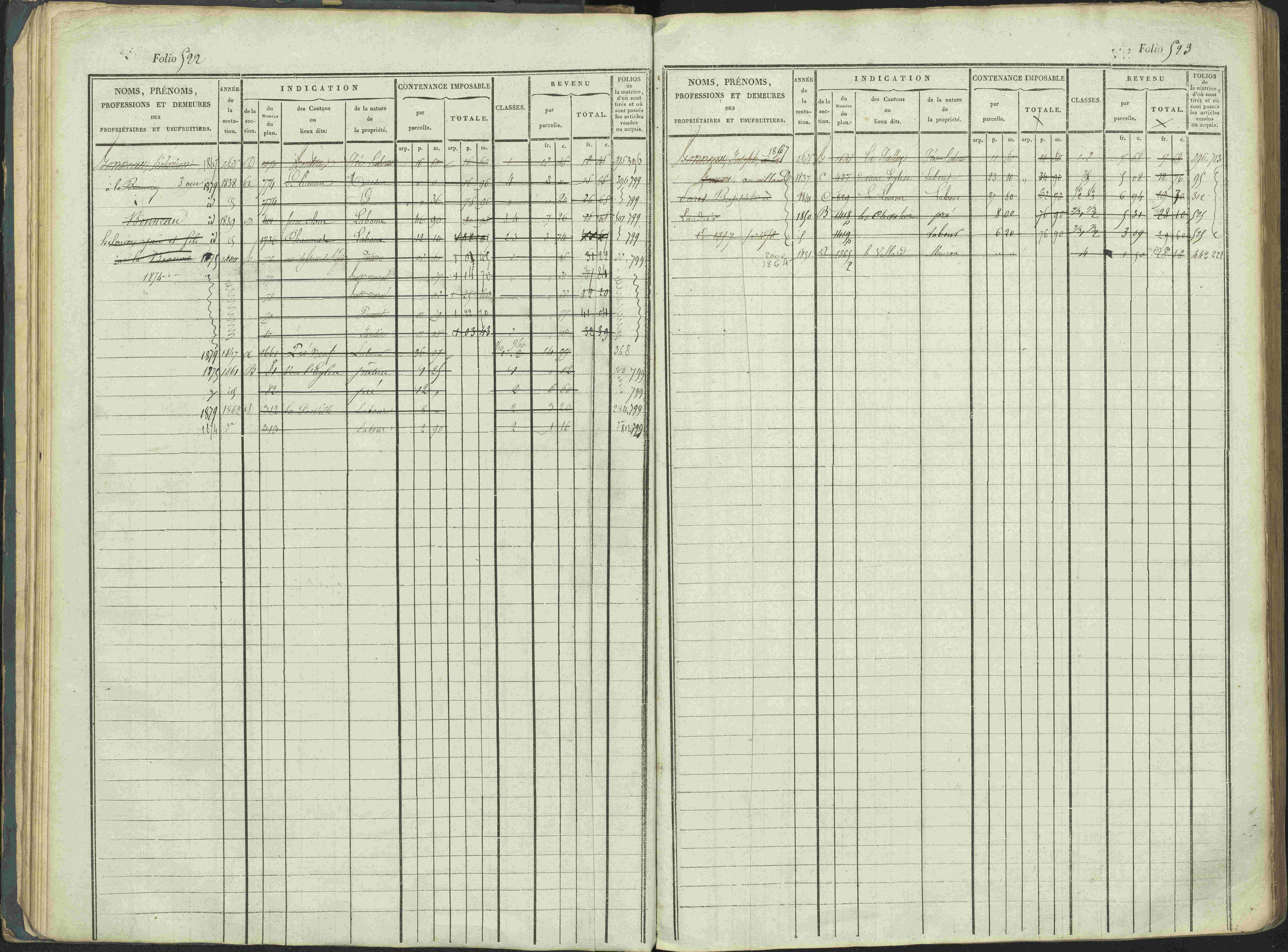 La Beaume - 3 P 253/1 - 3 P 253/1 - Matrice, folios 481-960.