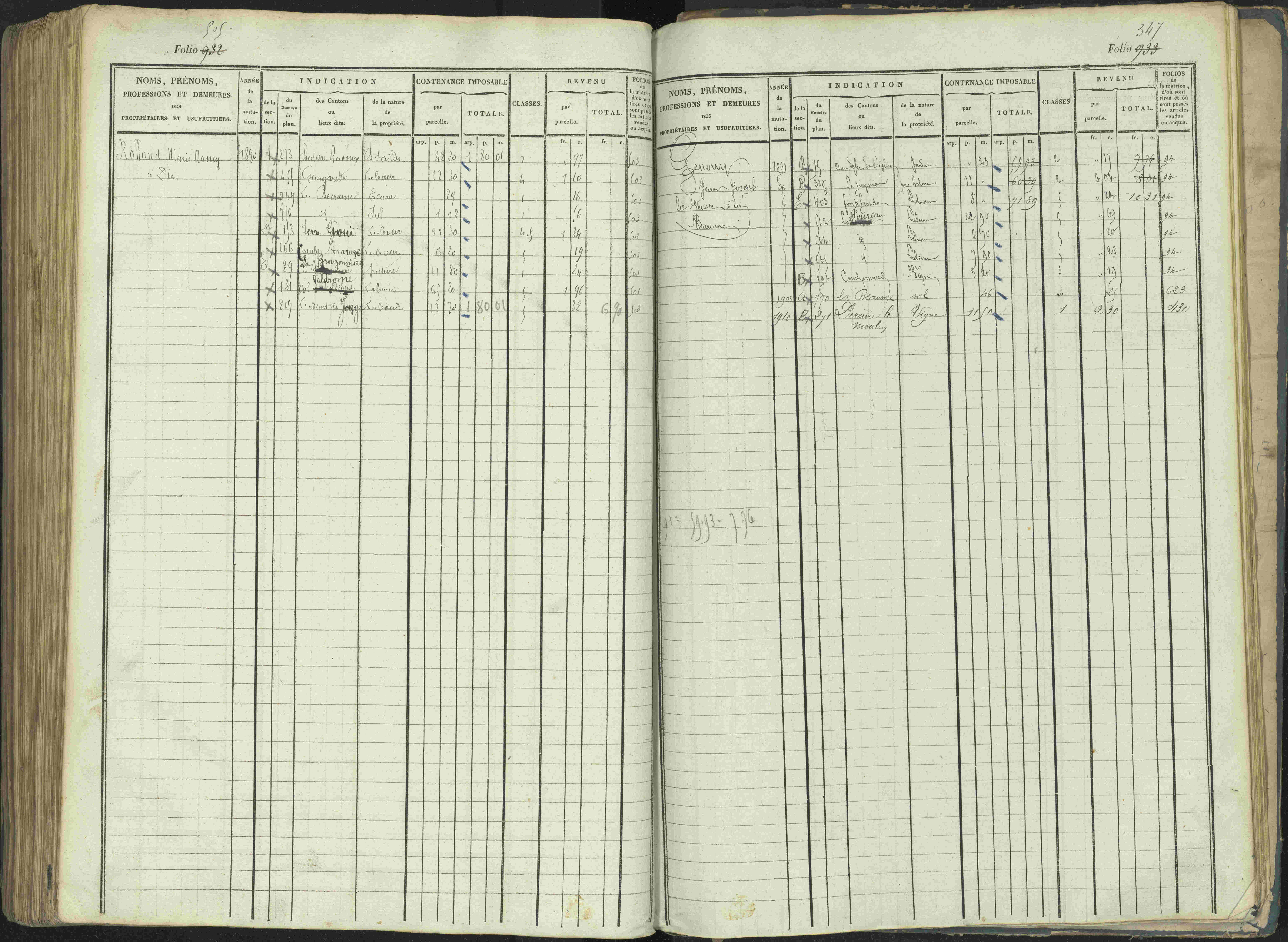 La Beaume - 3 P 253/1 - 3 P 253/1 - Matrice, folios 481-960.