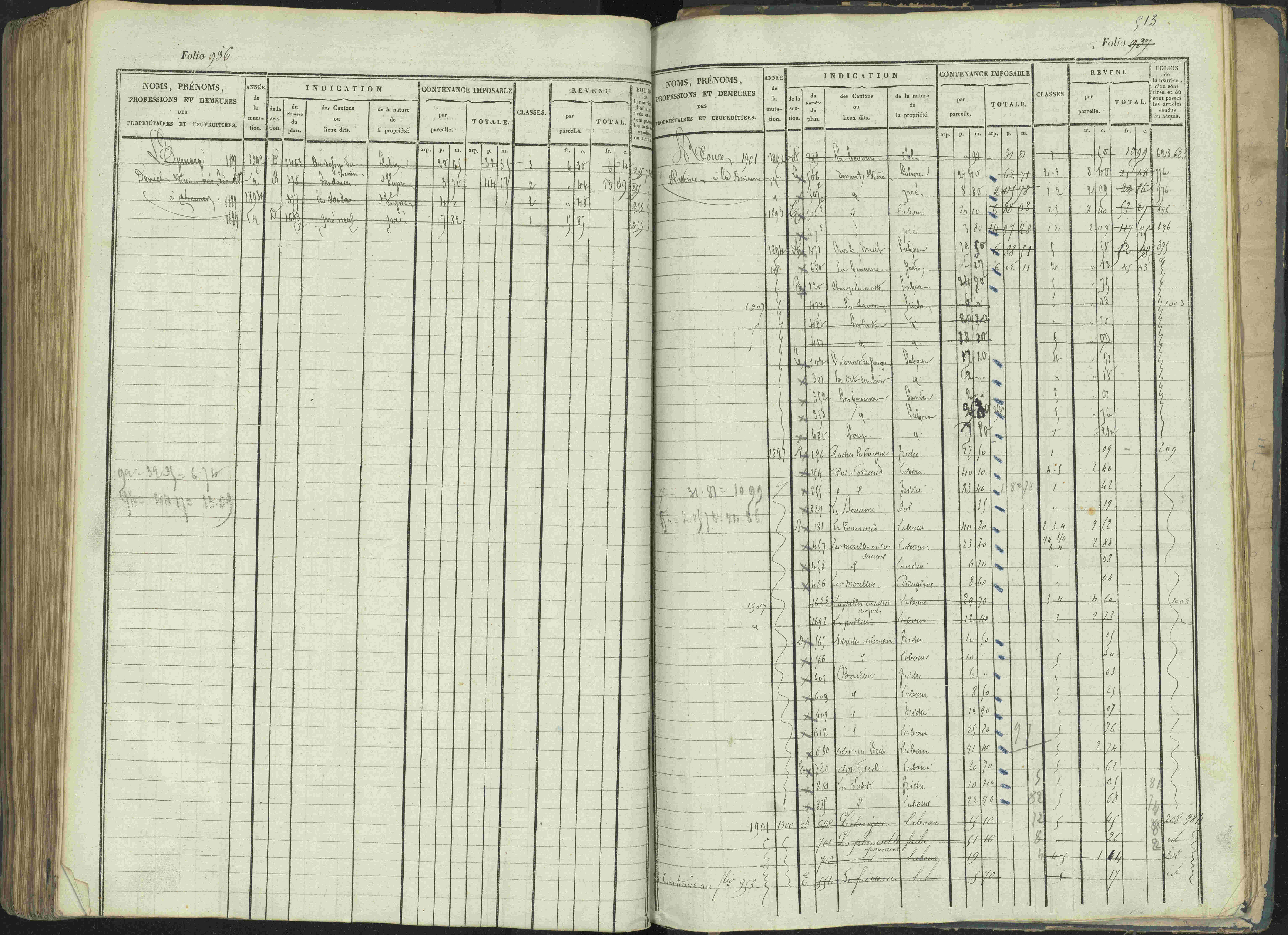 La Beaume - 3 P 253/1 - 3 P 253/1 - Matrice, folios 481-960.