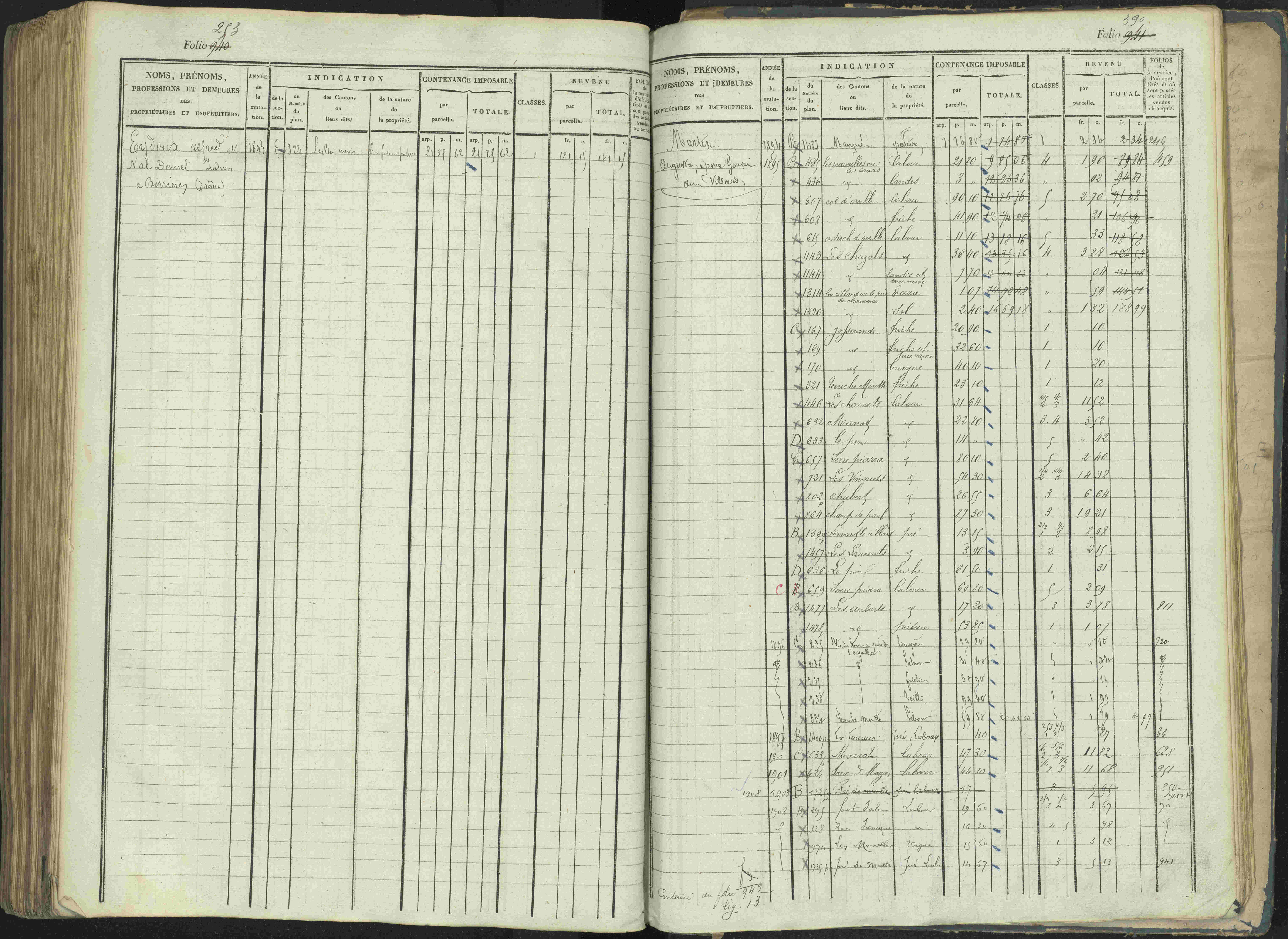 La Beaume - 3 P 253/1 - 3 P 253/1 - Matrice, folios 481-960.