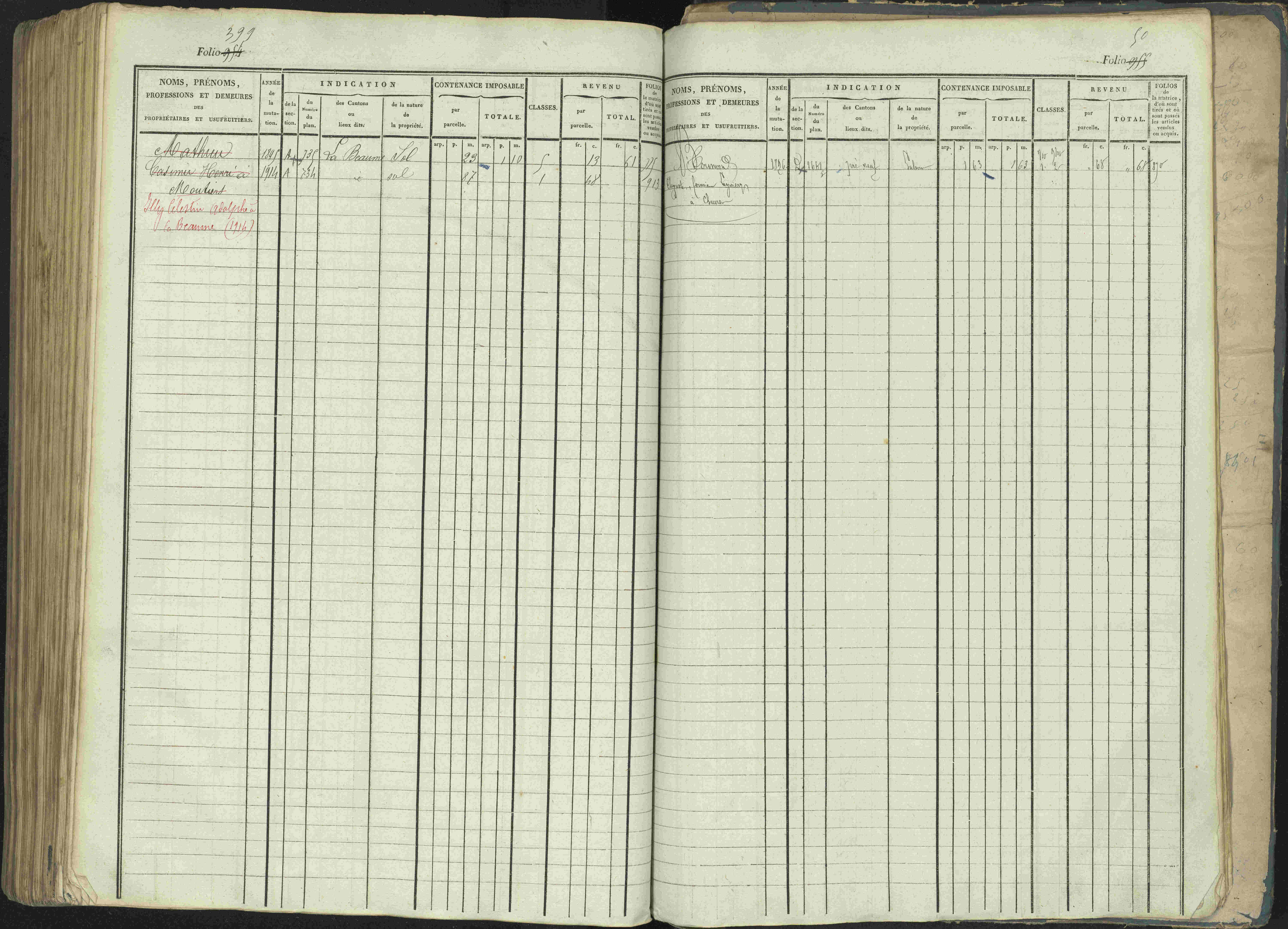 La Beaume - 3 P 253/1 - 3 P 253/1 - Matrice, folios 481-960.