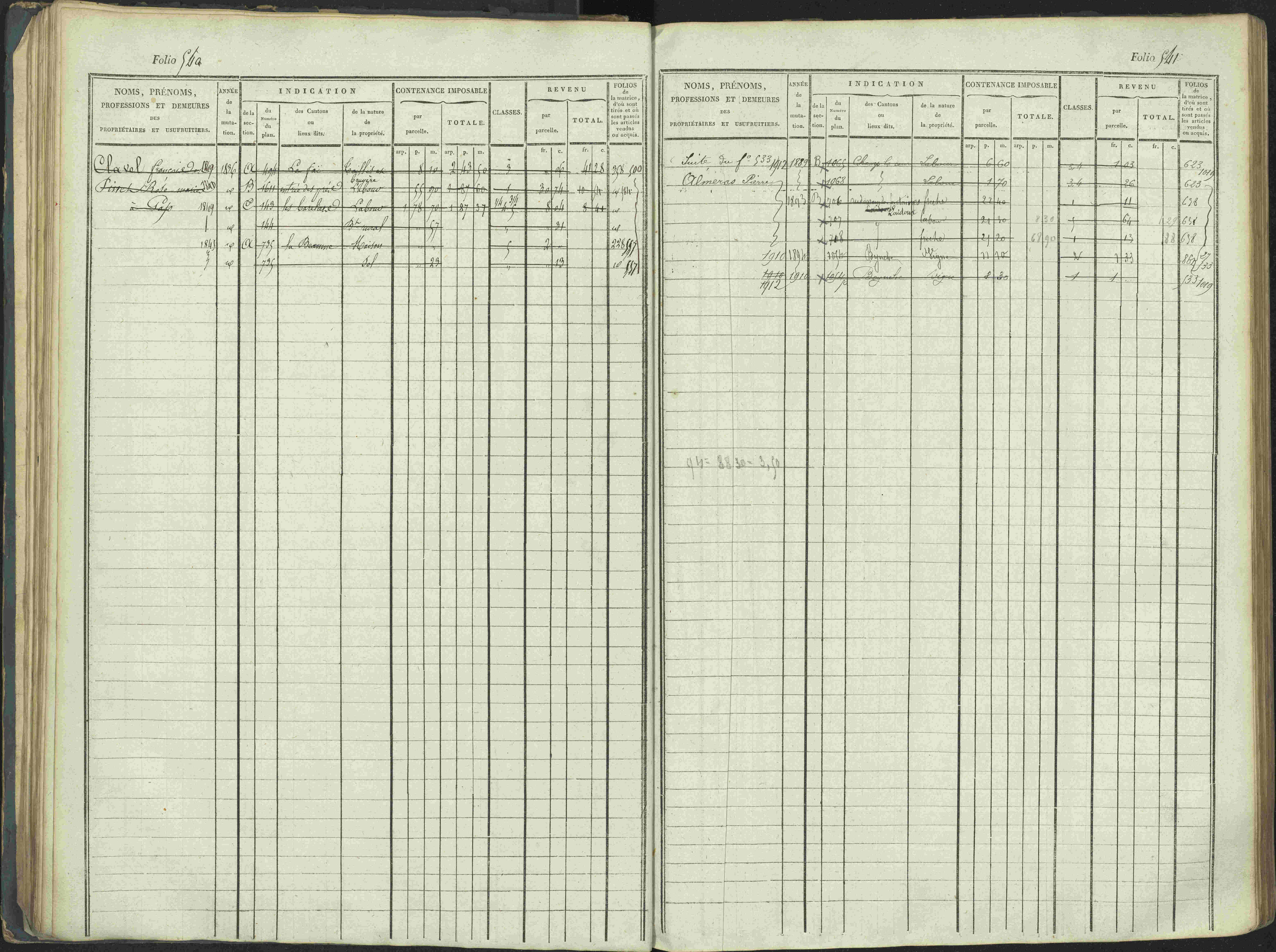 La Beaume - 3 P 253/1 - 3 P 253/1 - Matrice, folios 481-960.