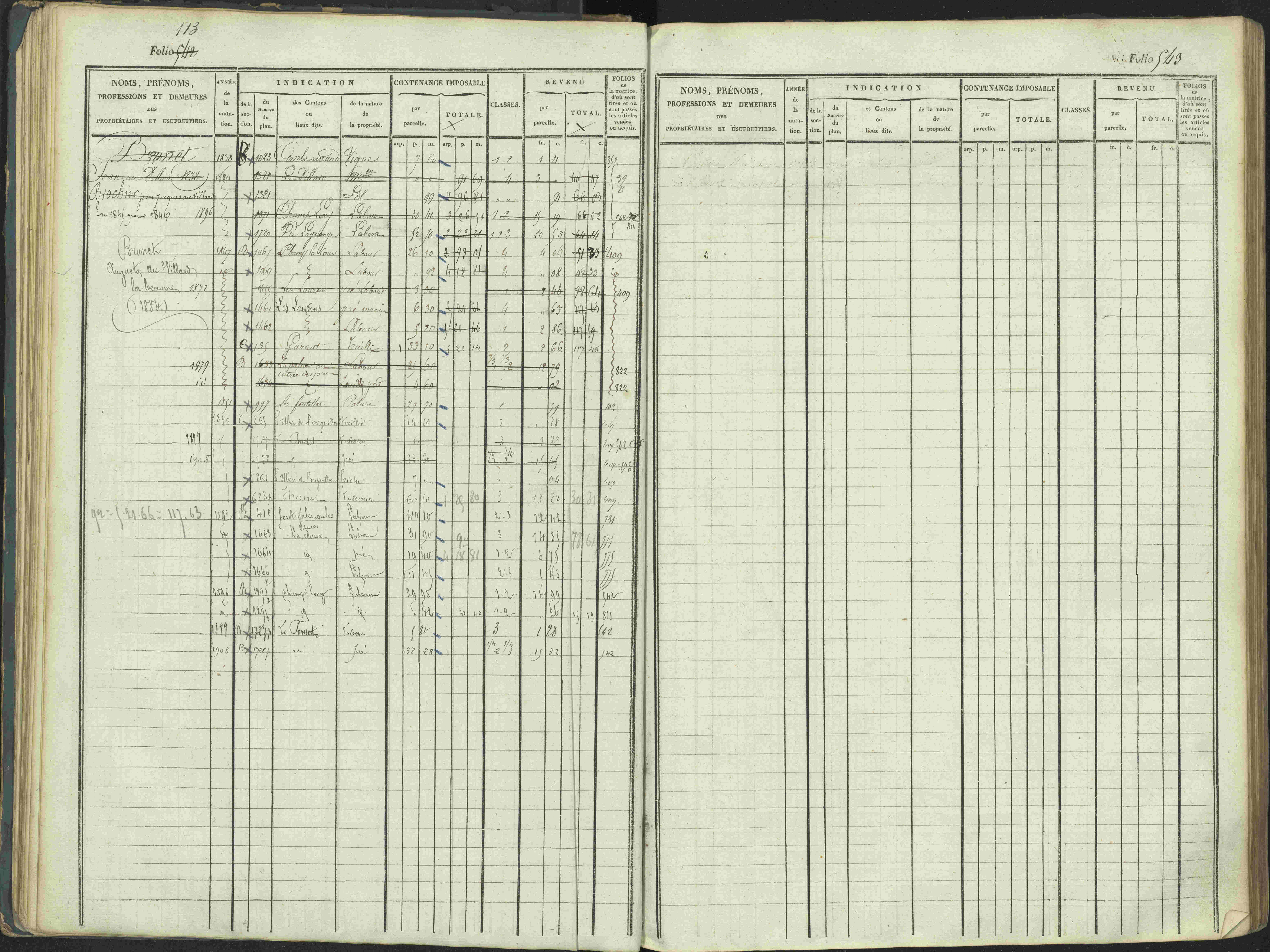 La Beaume - 3 P 253/1 - 3 P 253/1 - Matrice, folios 481-960.