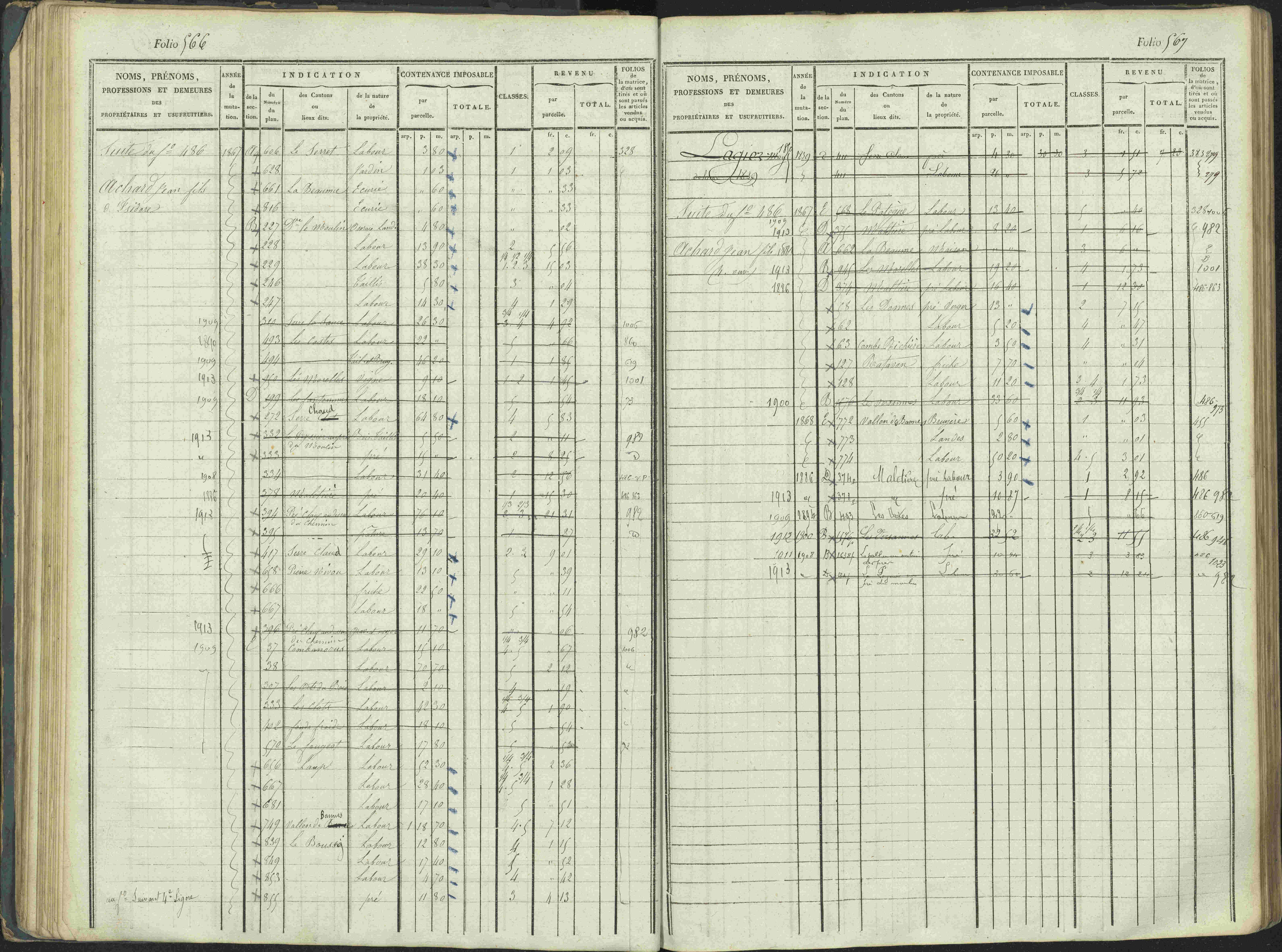 La Beaume - 3 P 253/1 - 3 P 253/1 - Matrice, folios 481-960.