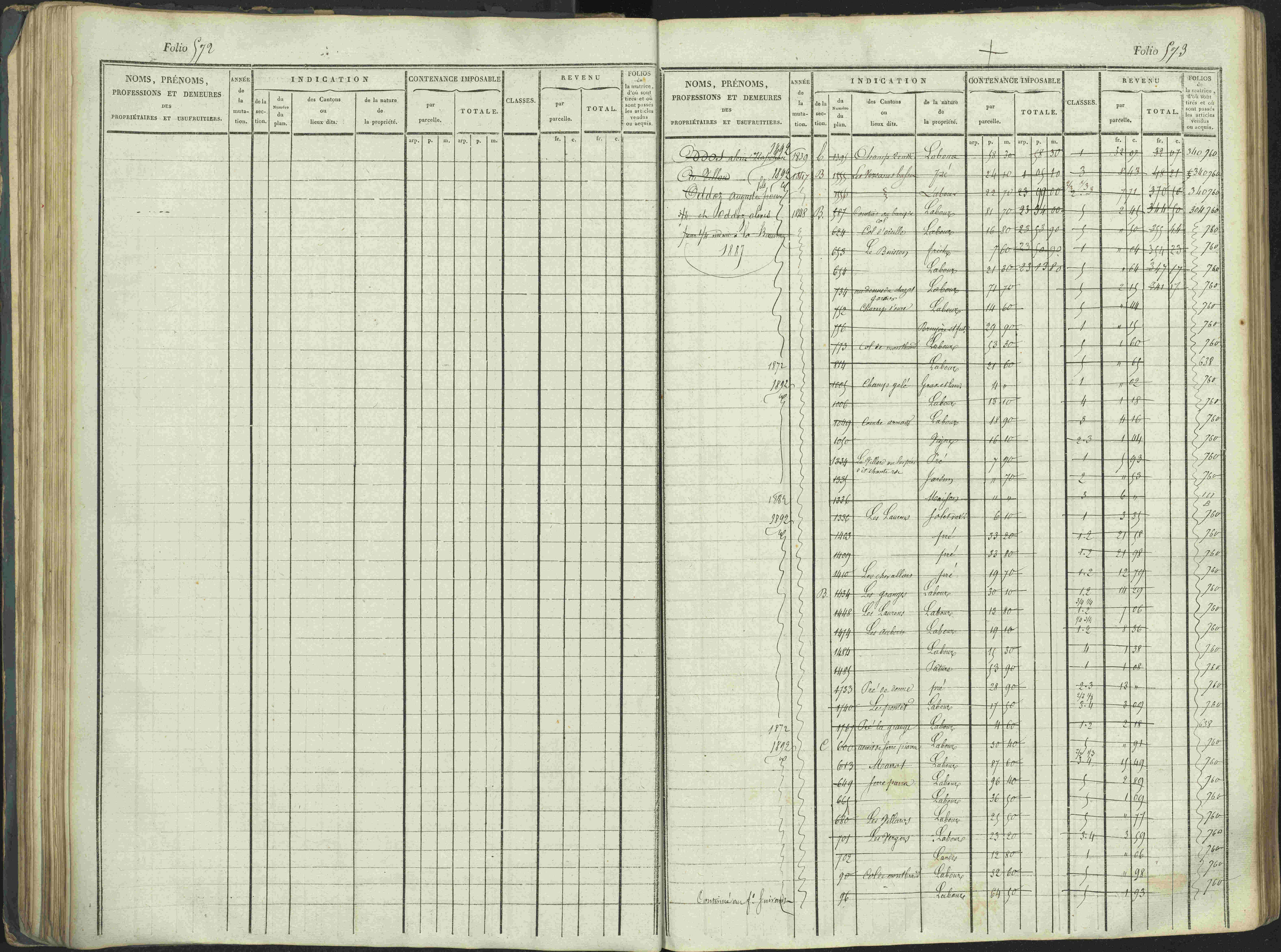 La Beaume - 3 P 253/1 - 3 P 253/1 - Matrice, folios 481-960.