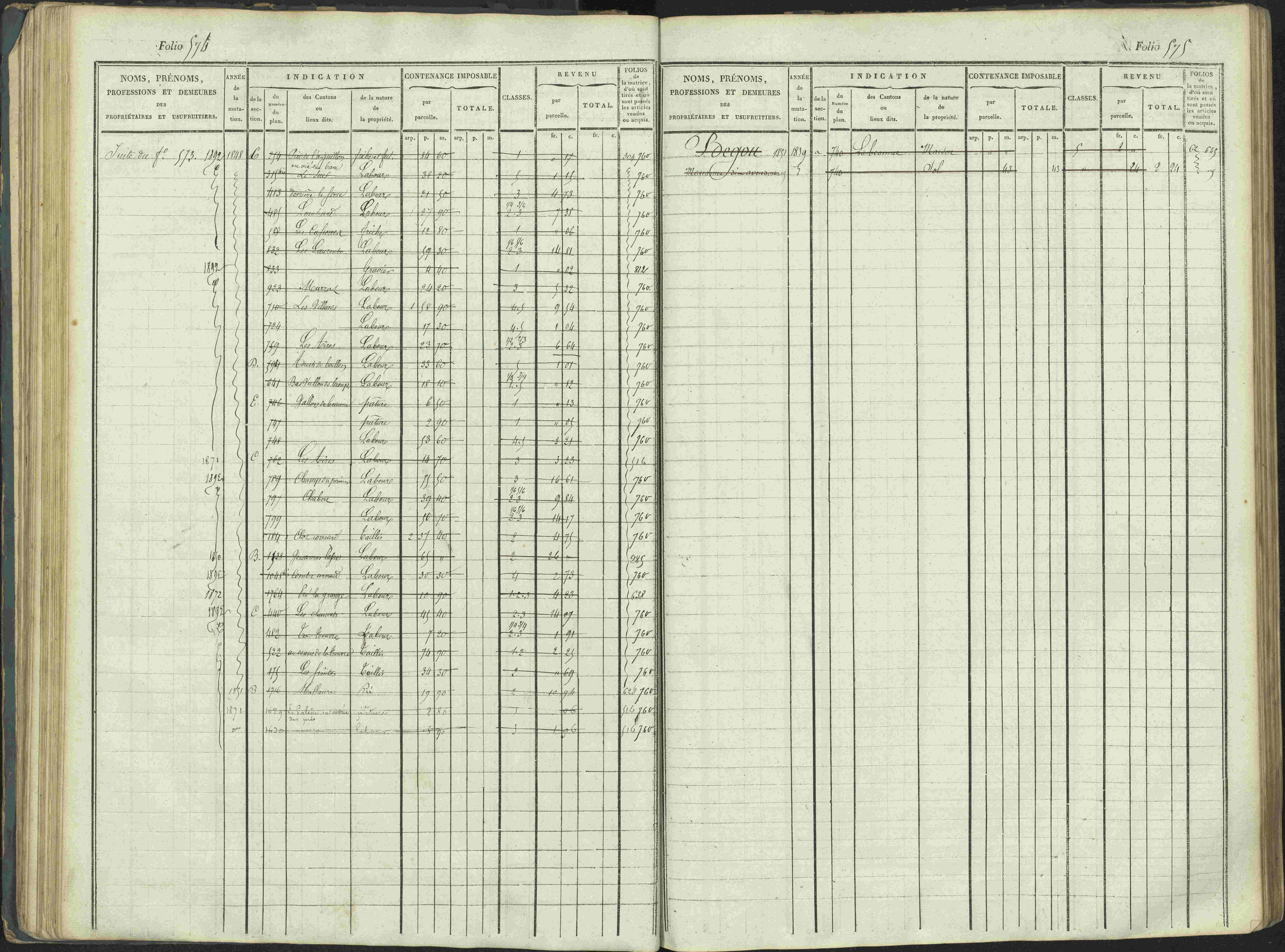 La Beaume - 3 P 253/1 - 3 P 253/1 - Matrice, folios 481-960.
