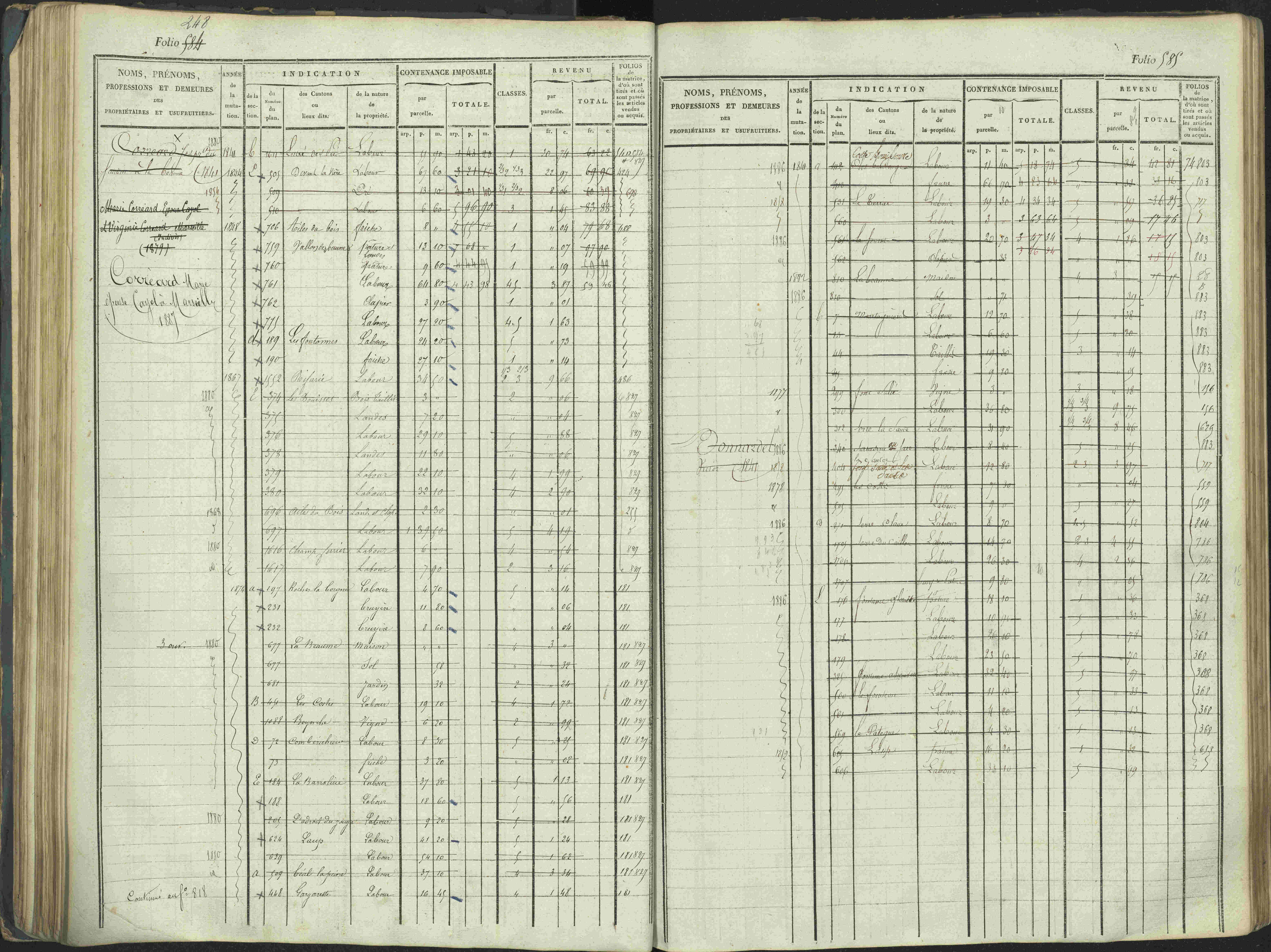 La Beaume - 3 P 253/1 - 3 P 253/1 - Matrice, folios 481-960.