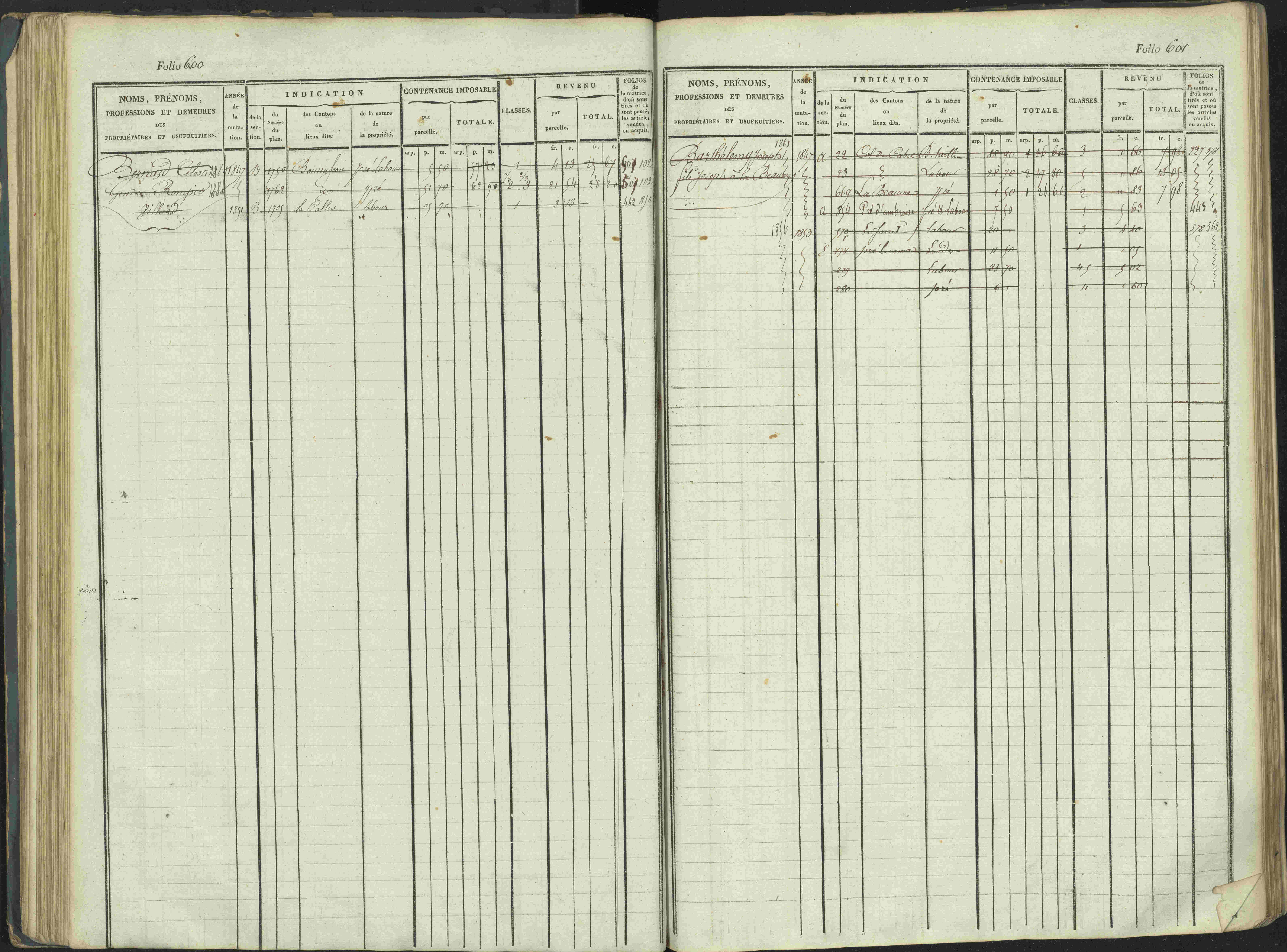 La Beaume - 3 P 253/1 - 3 P 253/1 - Matrice, folios 481-960.