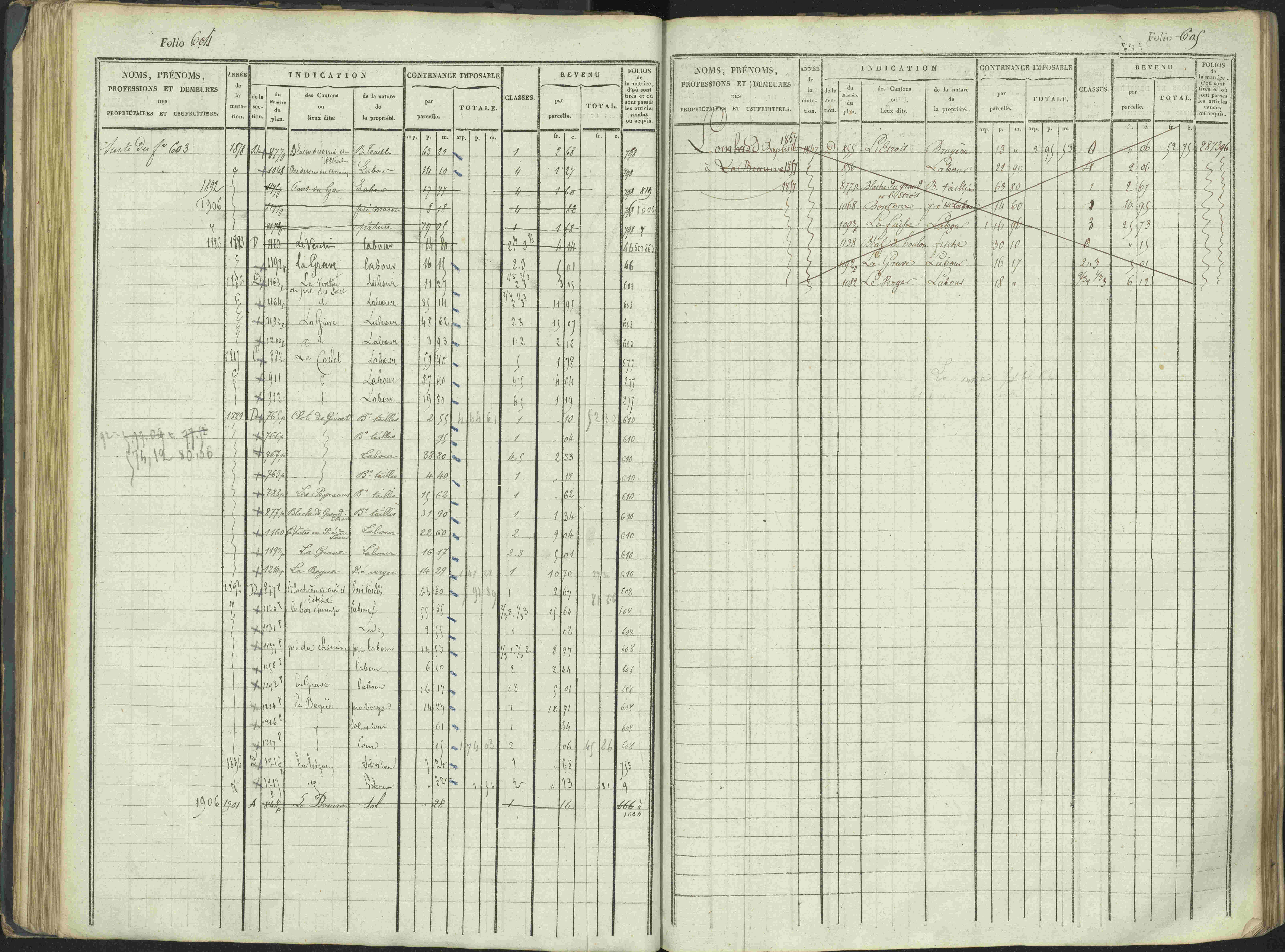 La Beaume - 3 P 253/1 - 3 P 253/1 - Matrice, folios 481-960.